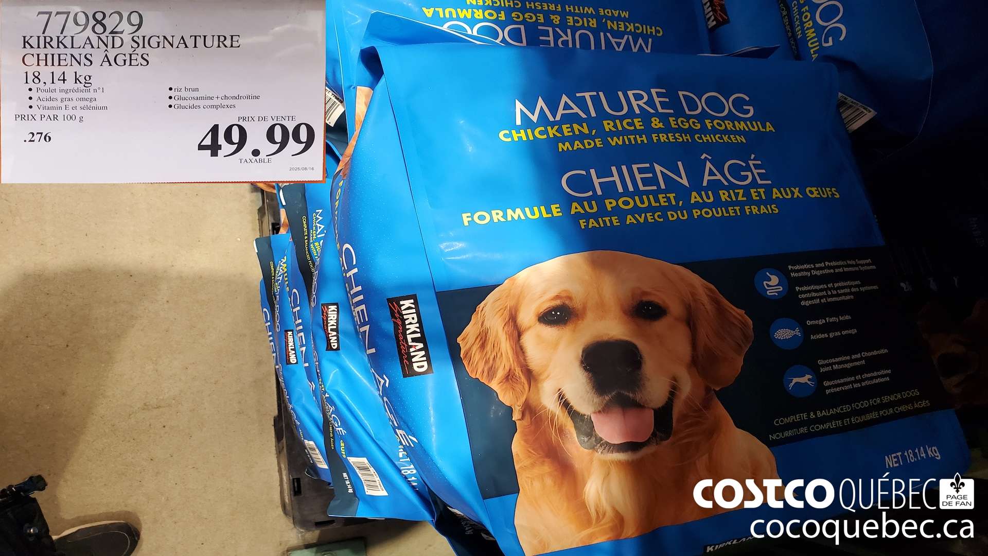 779829 KIRKLAND SIGNATURE CHIENS MATURE  $49.99