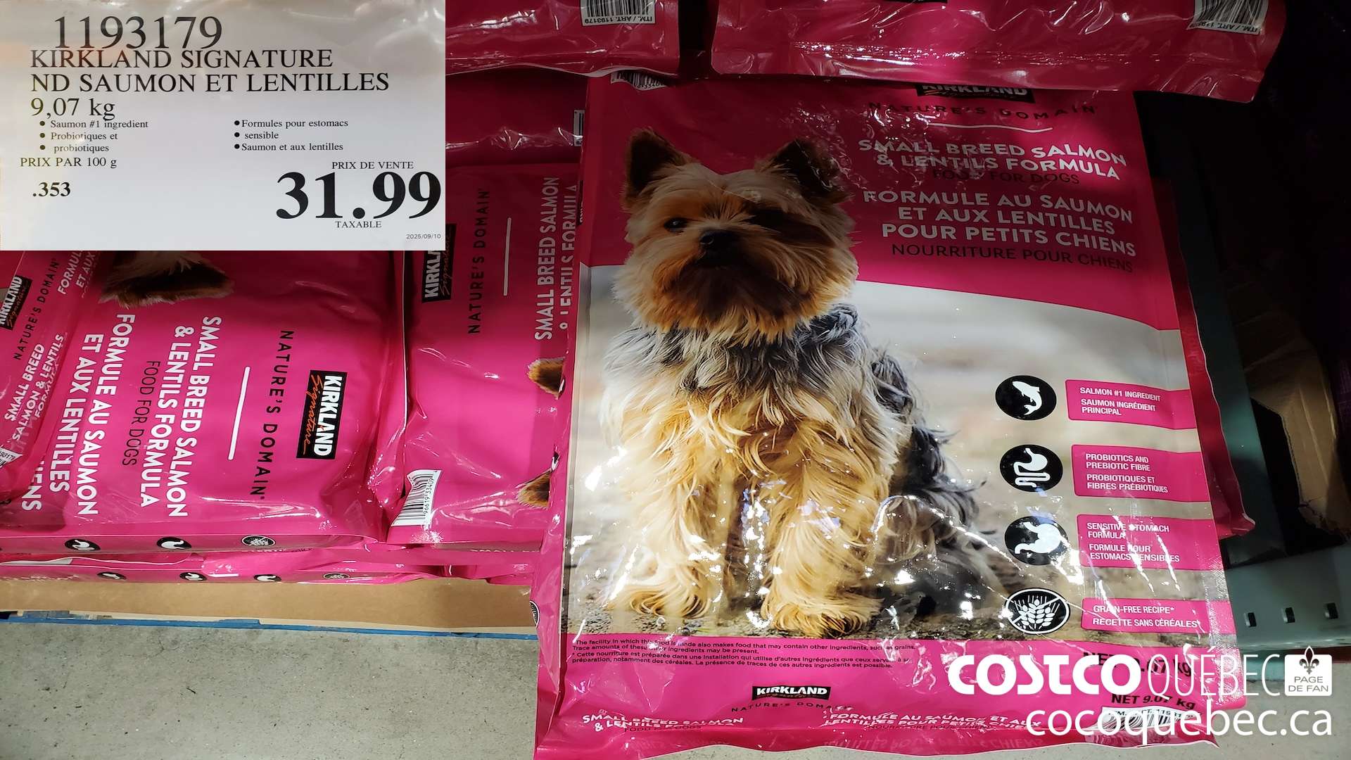 1193179 KIRKLAND SIGNATURE ND SAUMON ET LENTILLES $31.99