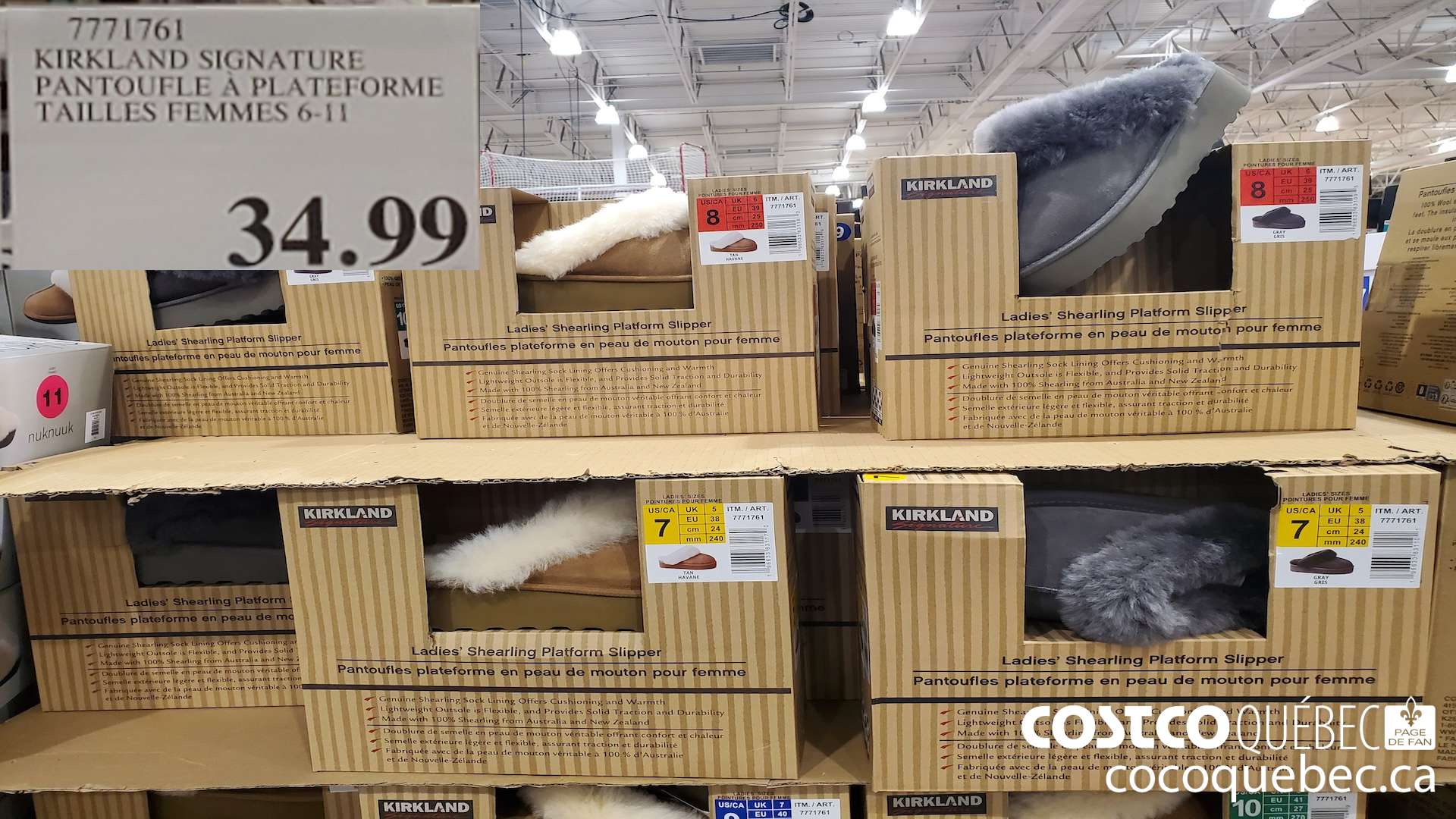 7771761 KIRKLAND SIGNATURE PANTOUFLE A PLATEFORMI LAILLES FEMMES 6-11  $34.99