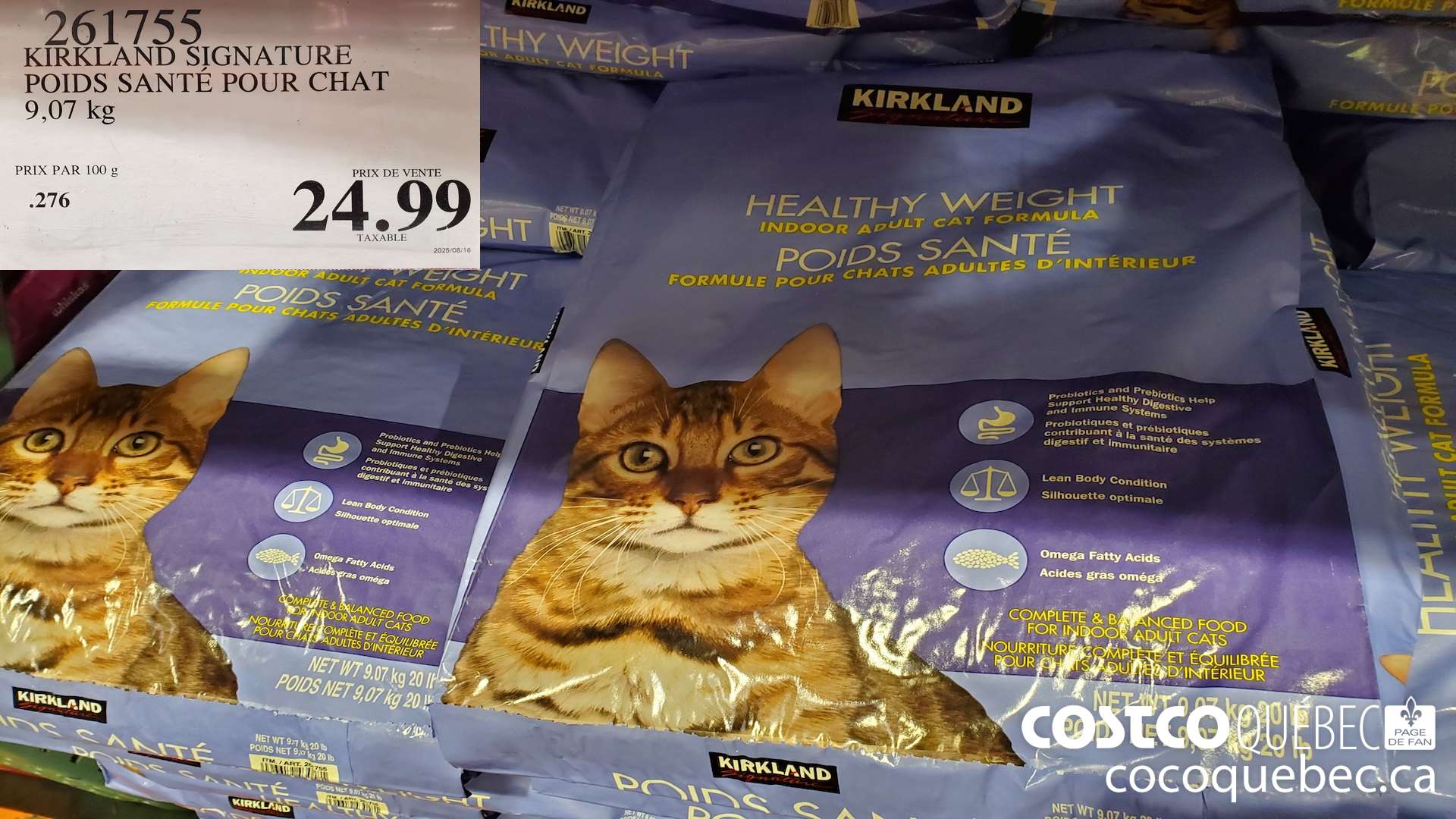 261755 KIRKLAND SIGNATURE POIDS SANTE POUR CHAT $24.99