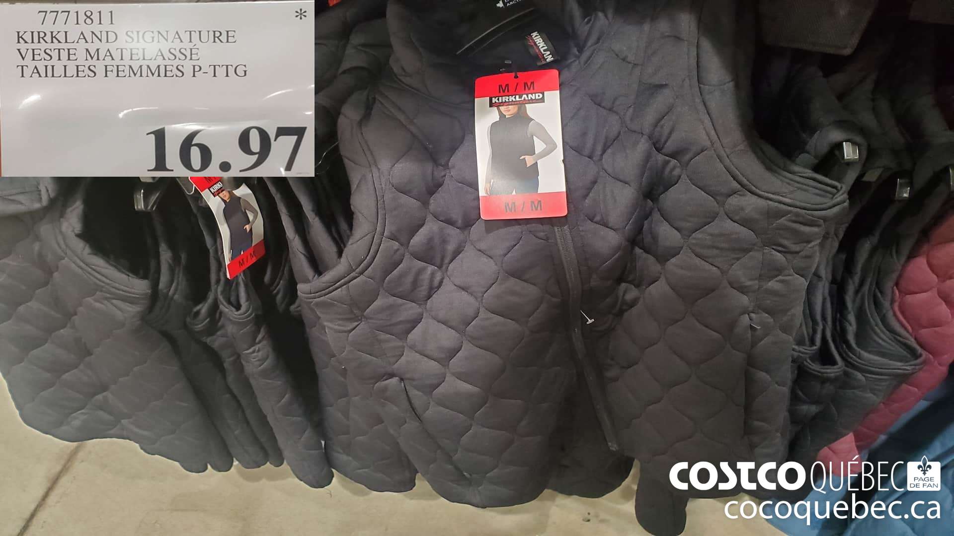 7771811 KIRKLAND SIGNATURE VESTE MATELASSE TAILLES FEMMES P-TTG  $16.97