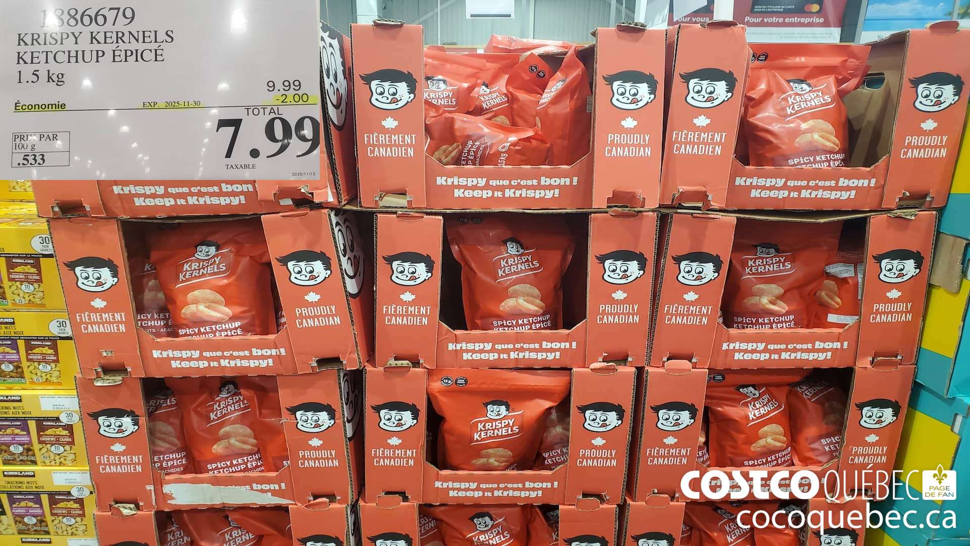 1886679 KRISPY KERNELS KETCHUP EPICE 1.5KG ($2.00 INSTANT SAVINGS EXPIRES ON 2025-11-30) $7.99