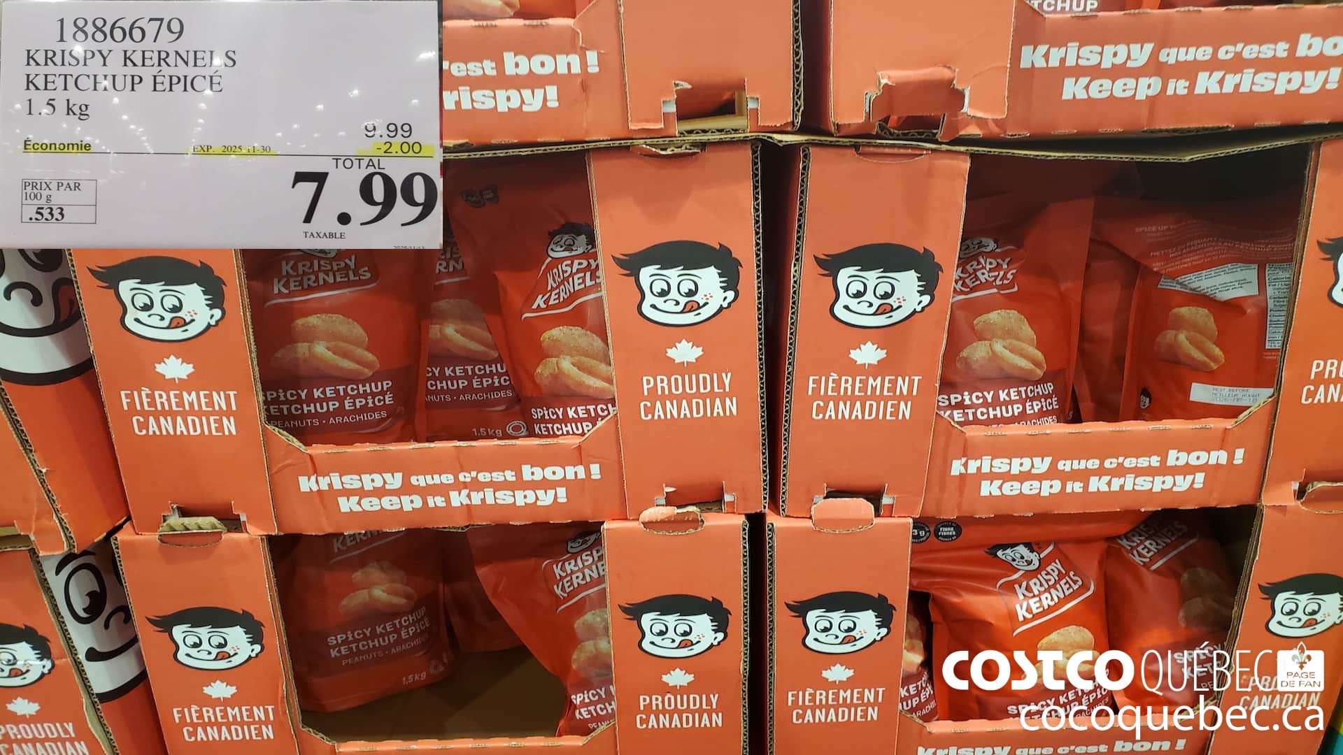 1886679 KRISPY KERNELS KETCHUP EPICE 1.5KG ($2.00 INSTANT SAVINGS EXPIRES ON 2025-11-30) $7.99