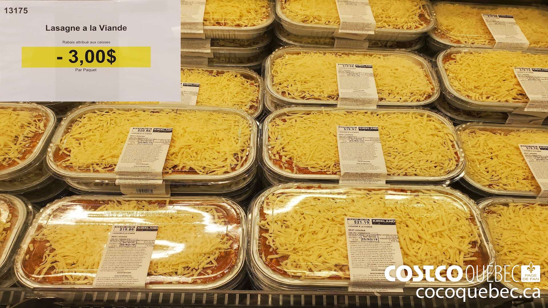 13175 LASAGNE A LA VIANDE  ($3.00 INSTANT SAVINGS)