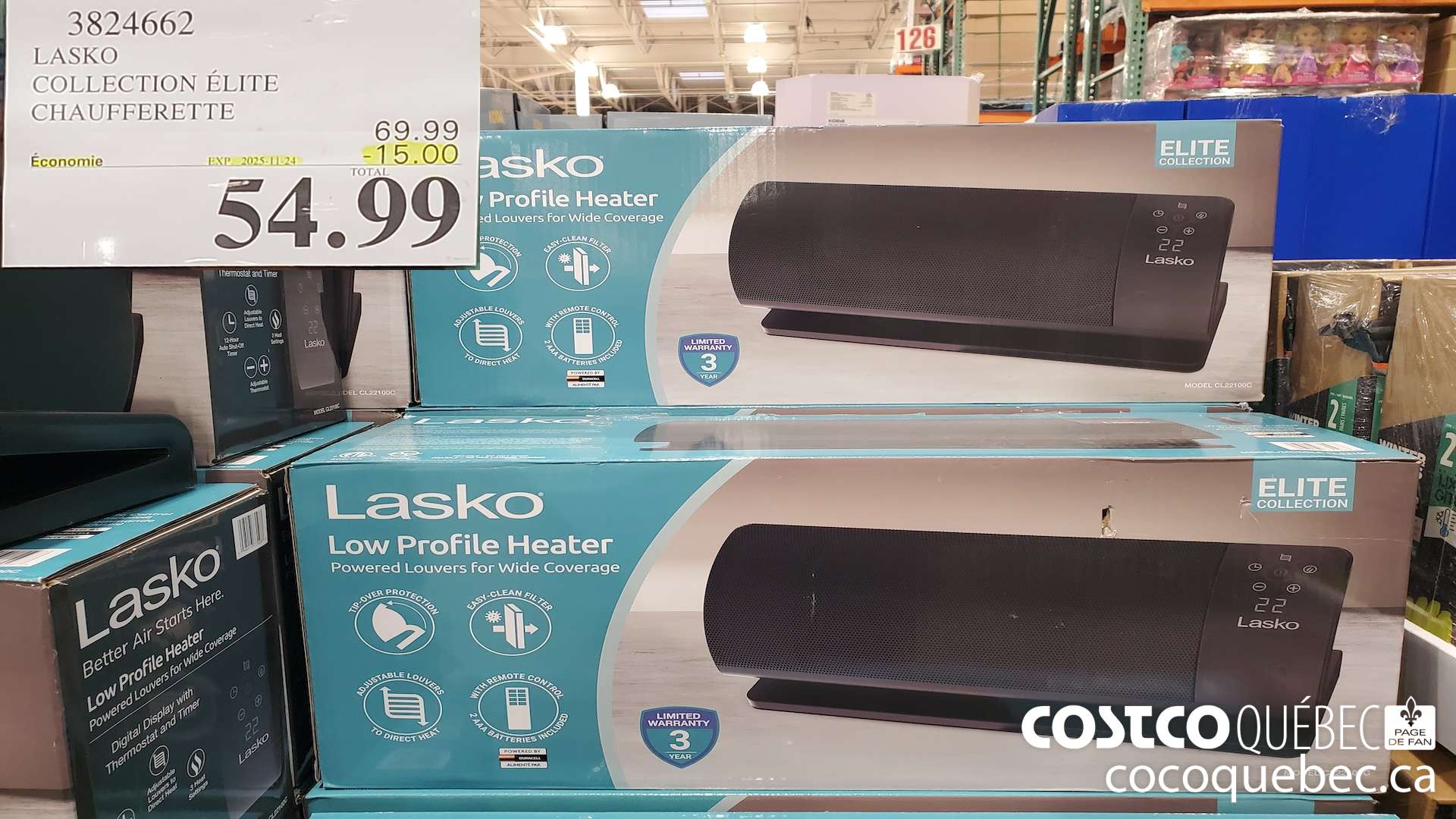 3824662 LASKO COLLECTION ELITE CHAUFFERETTE ($15.00 INSTANT SAVINGS EXPIRES ON 2025-11-24) $54.99
