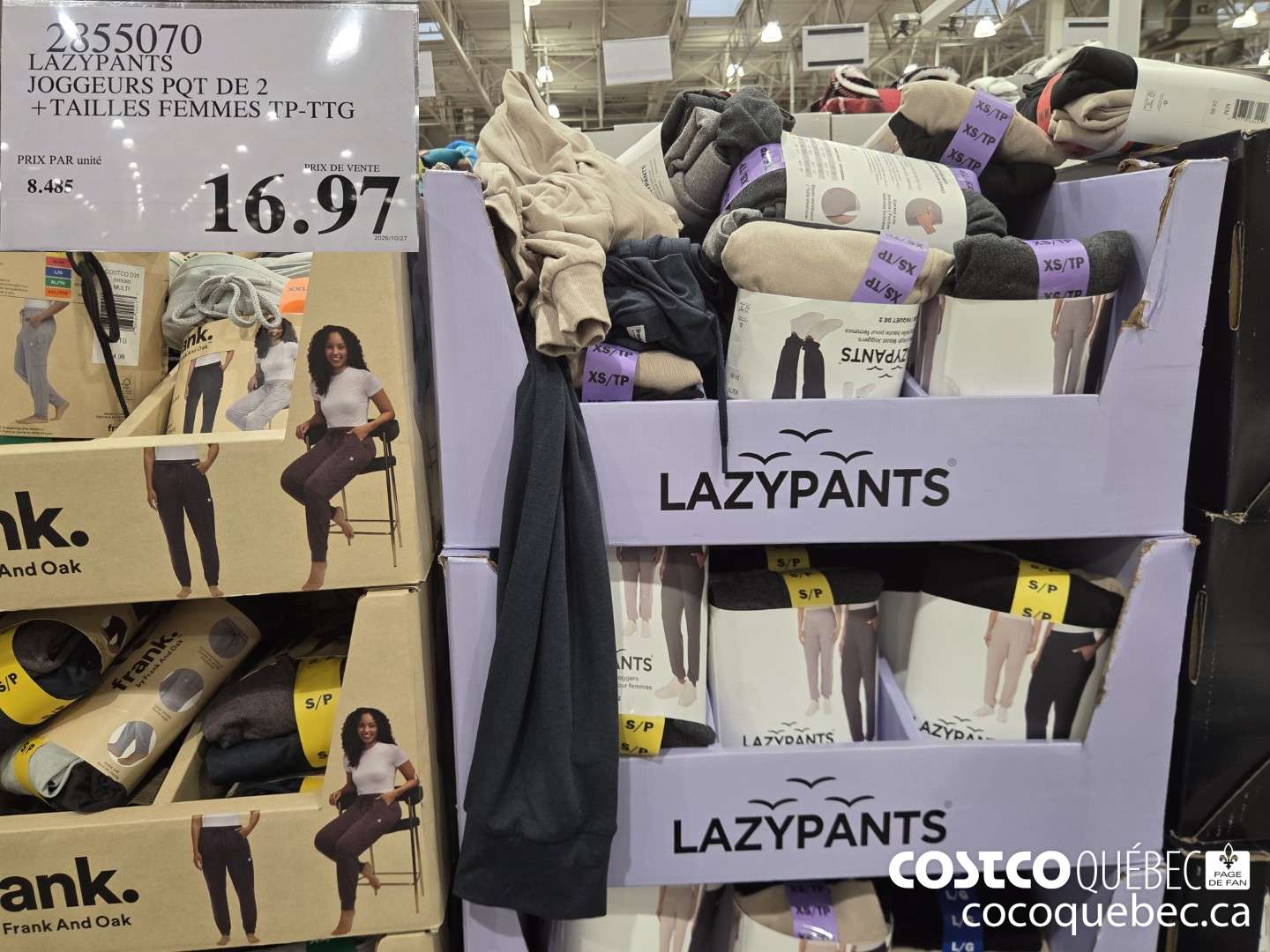 2855070 LAZYPANTS JOGGEURS PQT DE 2 TAILLES FEMMES TP-TTG $16.97