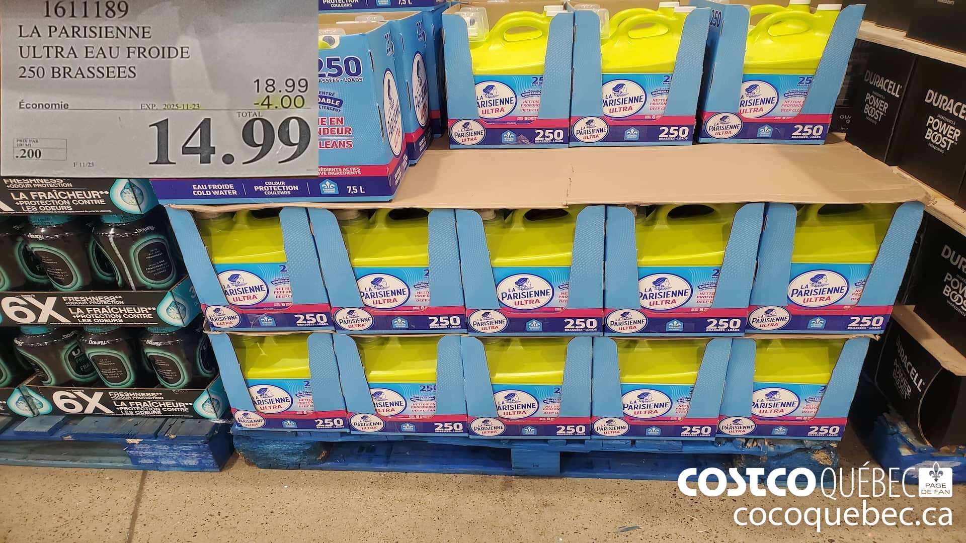 1611189 LA PARISIENNE ULTRA EAU FROIDE 250 BRASSEES  ($4.00 INSTANT SAVINGS EXPIRES ON 2025-11-23) $14.99