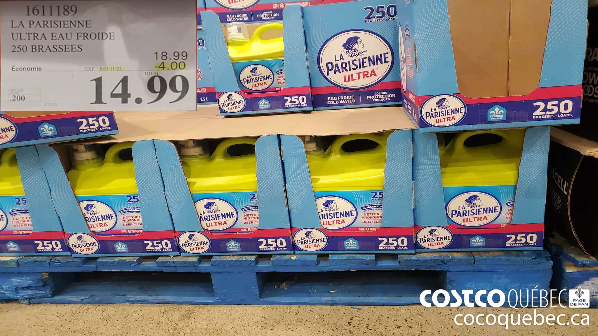 1611189 LA PARISIENNE ULTRA EAU FROIDE 250 BRASSEES  ($4.00 INSTANT SAVINGS EXPIRES ON 2025-11-23) $14.99