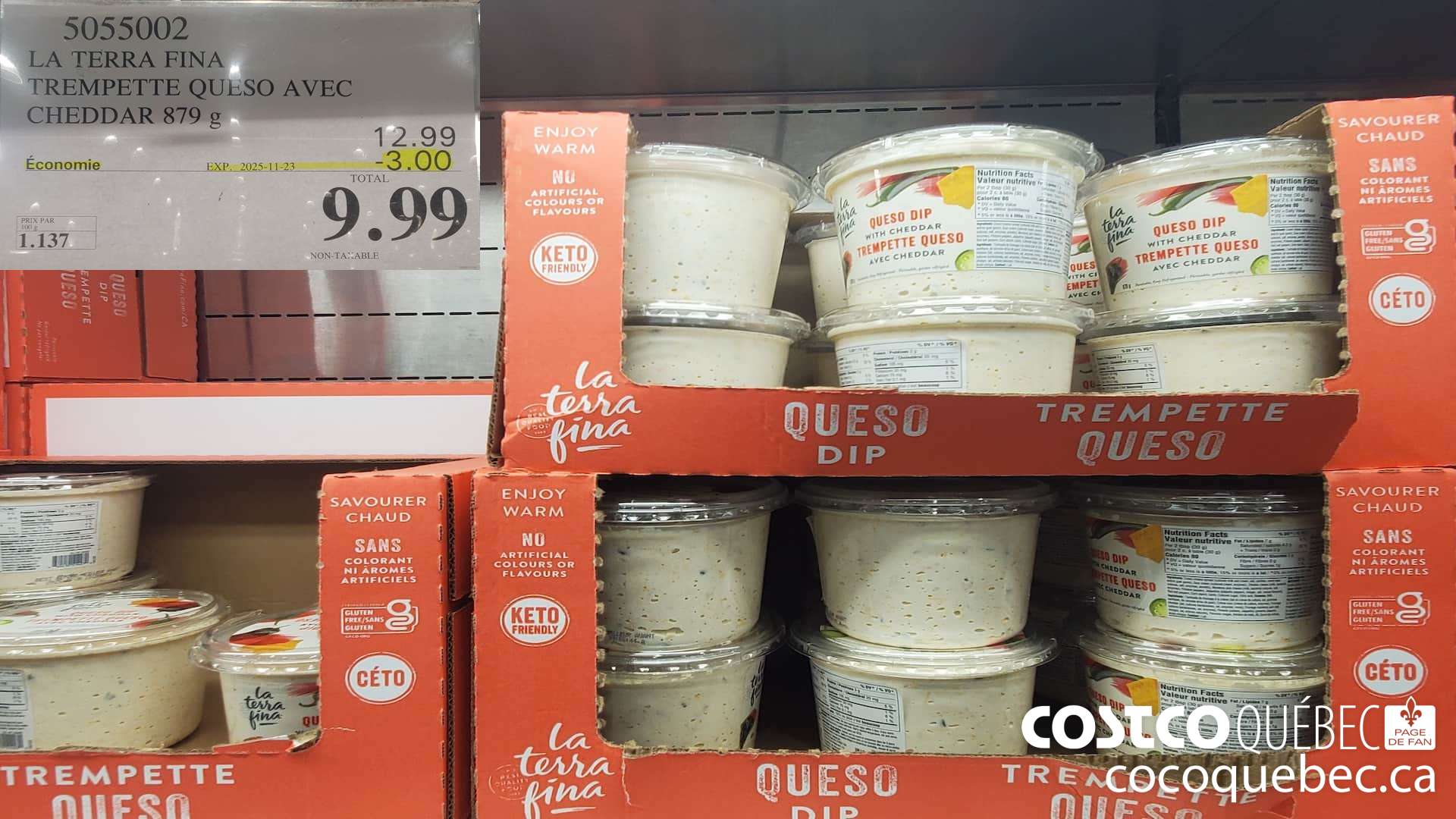 5055002 LA TERRA FINA TREMPETTE QUESO AVEC CHEDDAR 879 g  ($3.00 INSTANT SAVINGS EXPIRES ON 2025-11-23) $9.99