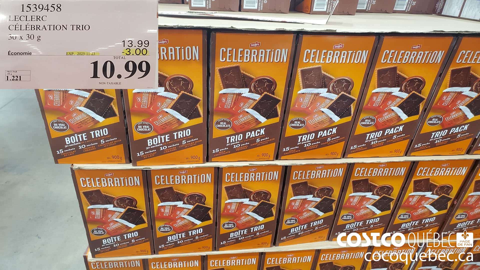 1539458 LECLERC CELEBRATION TRIO 30 X 30G ($3.00 INSTANT SAVINGS EXPIRES ON 2025-11-23) $10.99