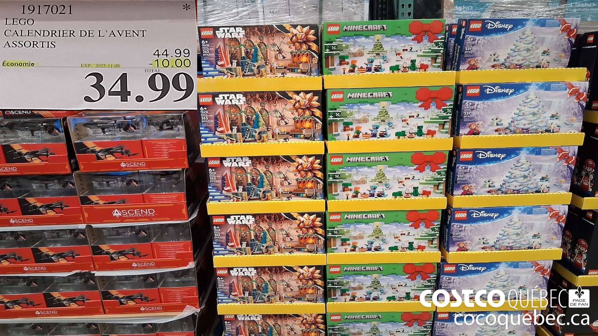 1917021 LEGO CALENDRIER DE L'AVENT ASSORTIS  ($10.00 INSTANT SAVINGS EXPIRES ON 2025-11-09) $34.99