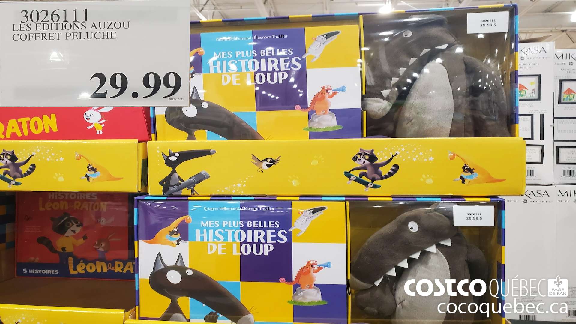 3026111 LES EDITIONS AUZOU COFFRET PELUCHE  $29.99