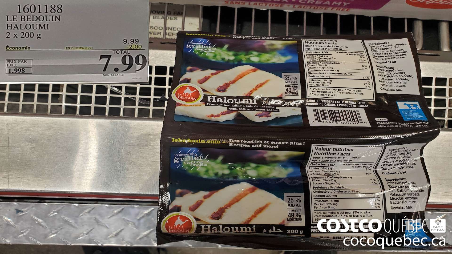 1601188 LE BEDOUIN HALOUMI 2 x 200  ($2.00 INSTANT SAVINGS EXPIRES ON 2025-11-30) $7.99