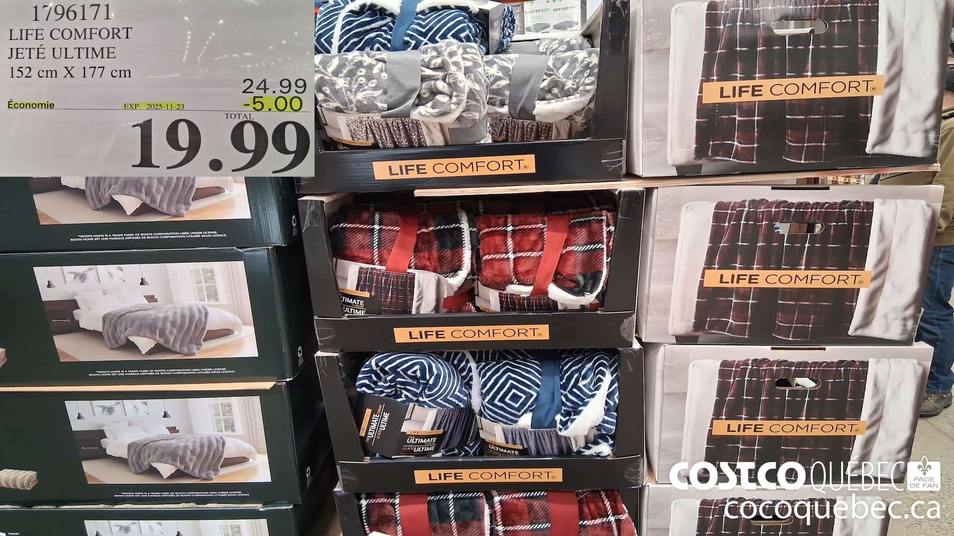 1796171 LIFE COMFORT JETE ULTIME 152CM X 177CM ($5.00 INSTANT SAVINGS EXPIRES ON 2025-11-23) $19.99