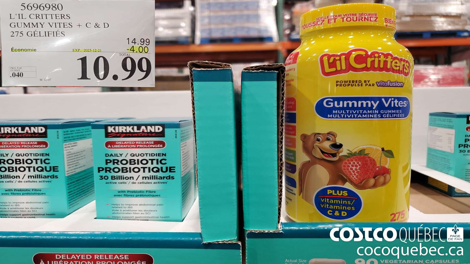 5696980 L'IL CRITTERS GUMMY VITES ($4.00 INSTANT SAVINGS EXPIRES ON 2025-12-21) $10.99