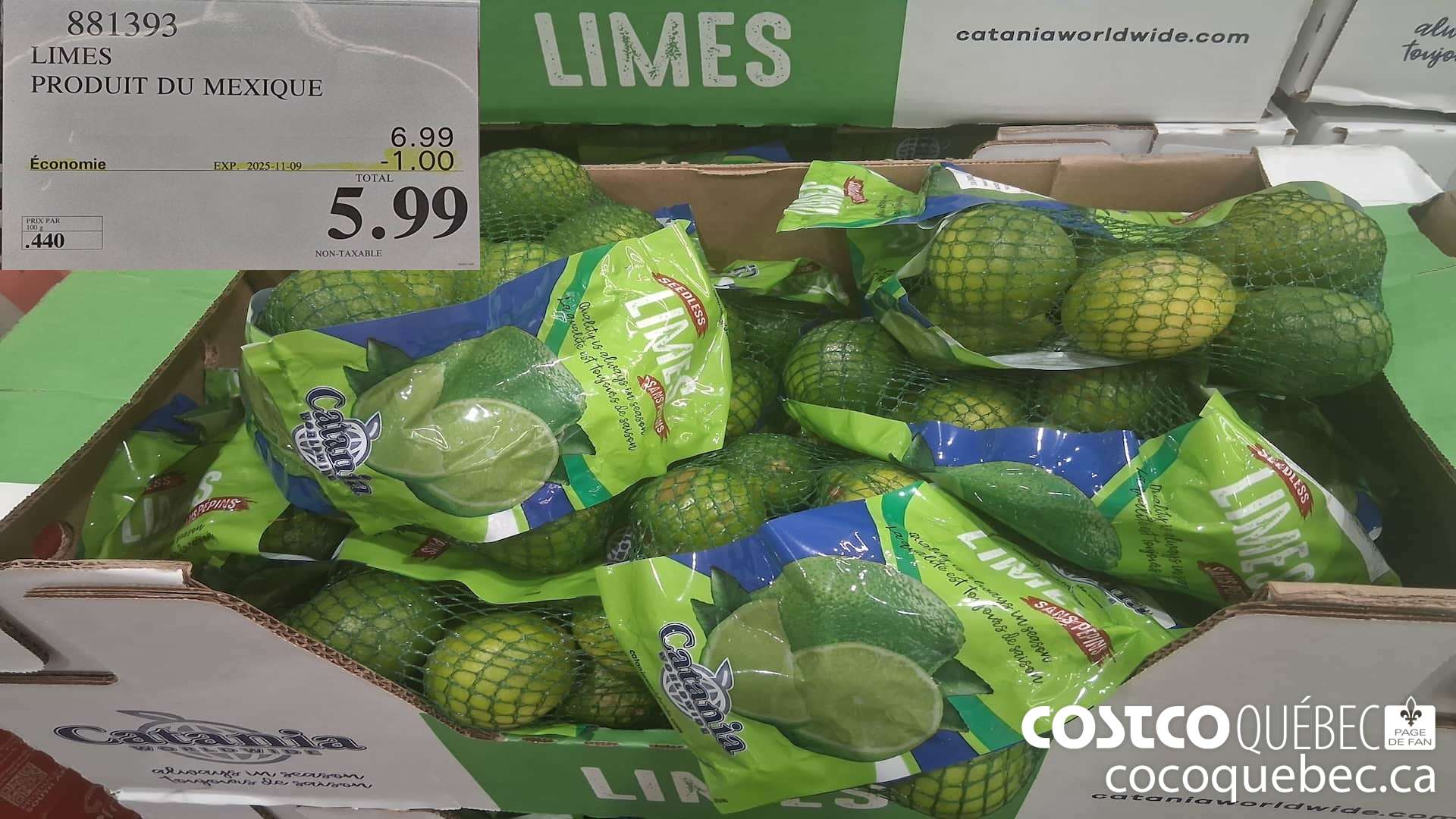 881393 LIMES PRODUIT DU MEXIQUE ($1.00 INSTANT SAVINGS EXPIRES ON 2025-11-09) $5.99