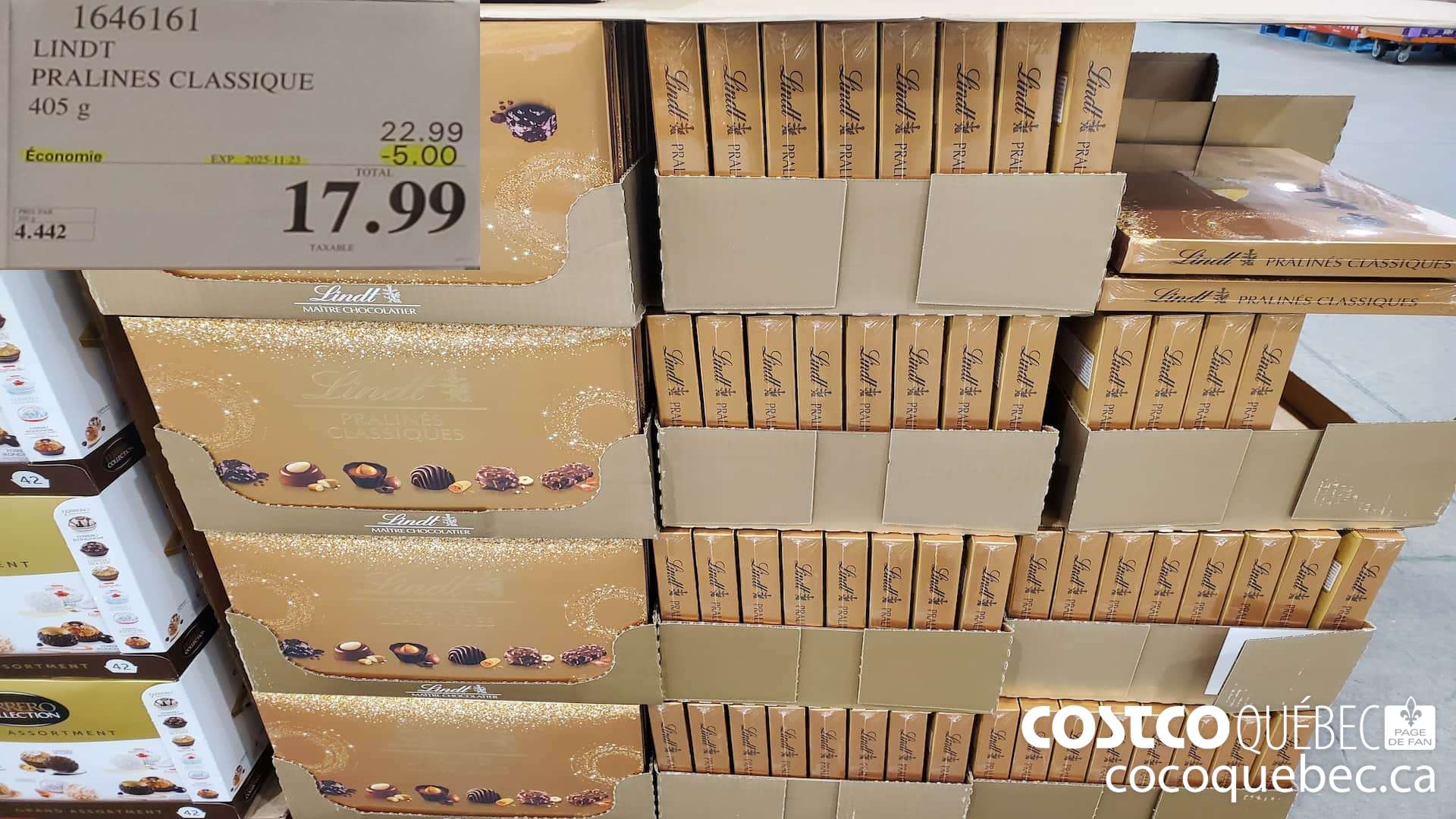 1646161 LINDT PRALINES CLASSIQUE ($5.00 INSTANT SAVINGS EXPIRES ON 2025-11-23) $17.99