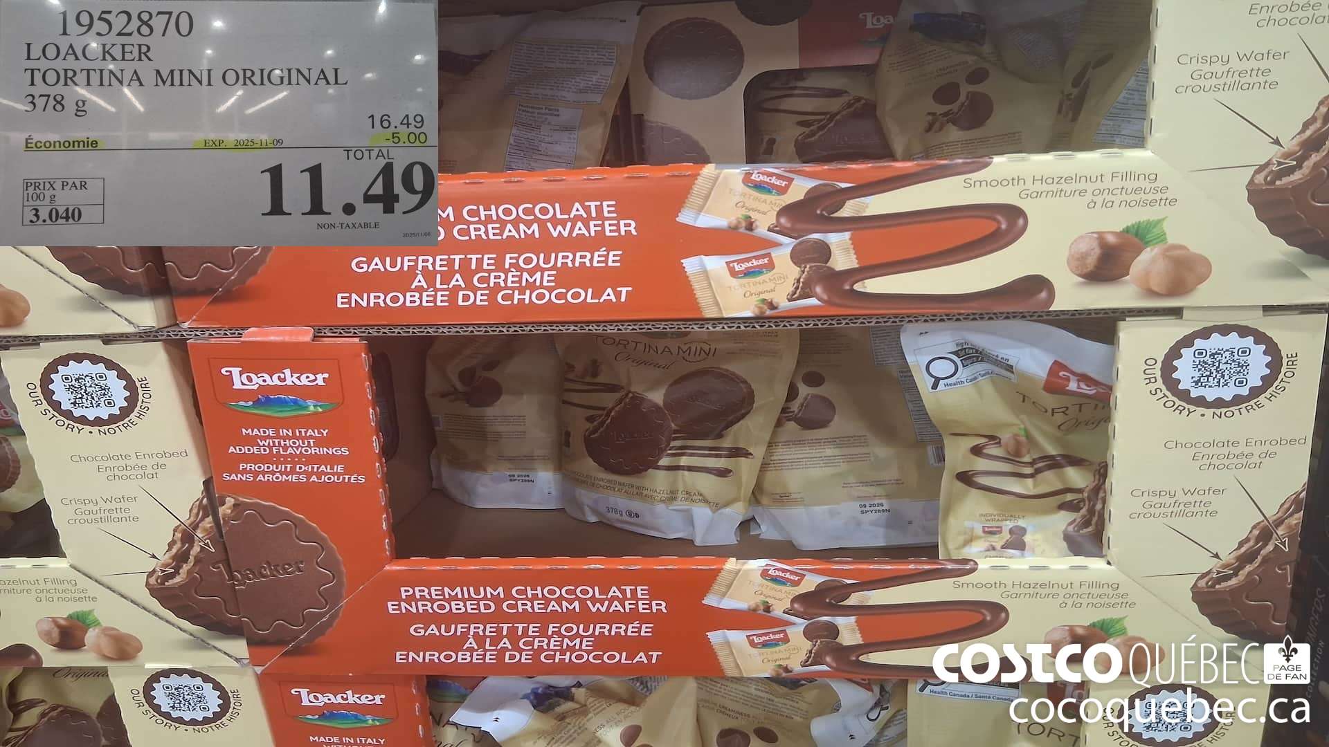 1952870 LOACKER TORTINA MINI ORIGINAL 5.00 (EXPIRES ON 2025-11-09) $11.49