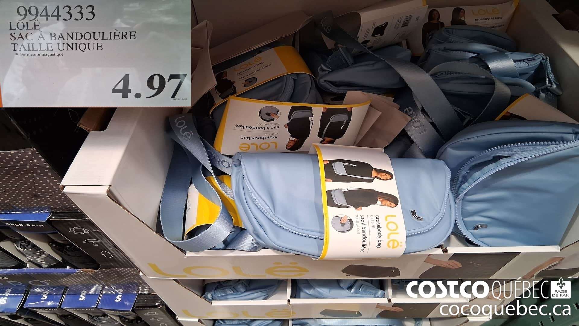 9944333 LOLE SAC A BANDOULIERE TAILLE UNIQUE  $4.97