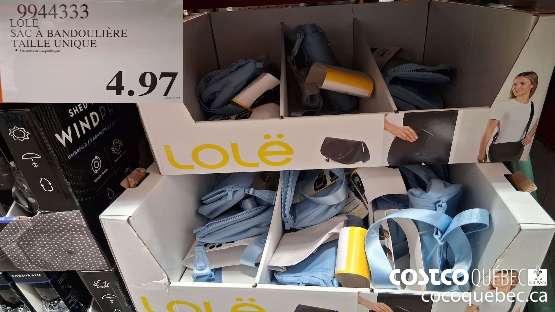 9944333 LOLE SAC A BANDOULIERE TAILLE UNIQUE  $4.97