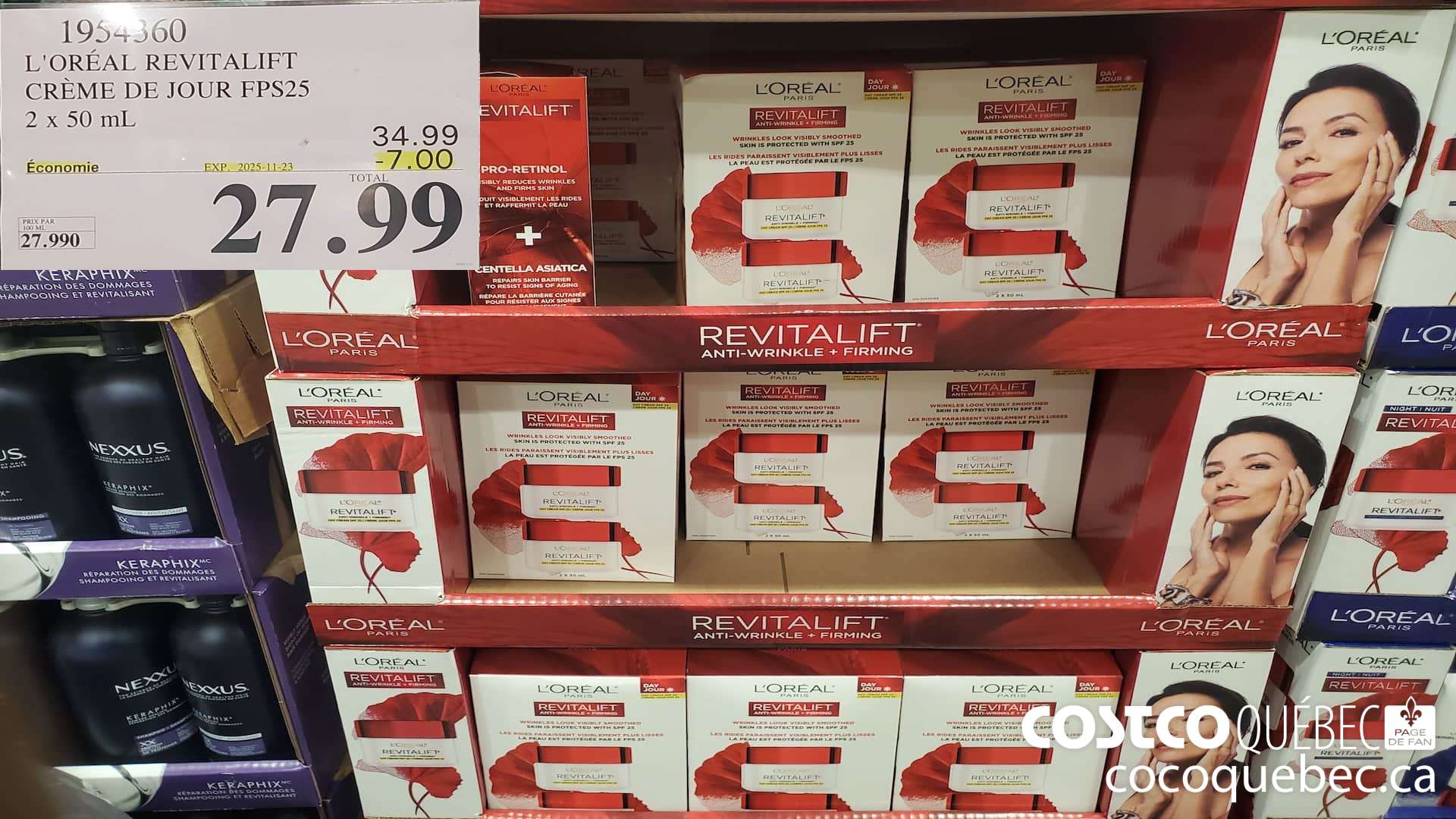 1954360 L'OREAL REVITALIFT CREME DE JOUR FPS25 2 X 50ML ($7.00 INSTANT SAVINGS EXPIRES ON 2025-11-23) $27.99