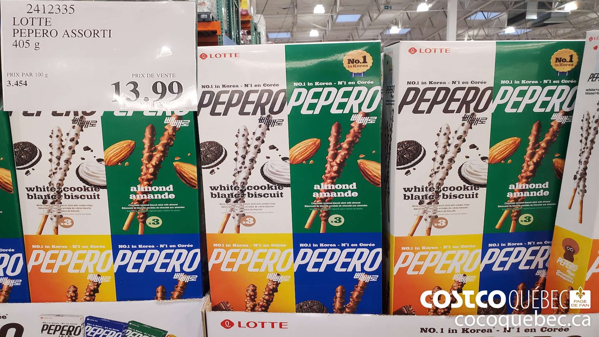 2412335 LOTTE PEPERO ASSORTI 405 g $13.99