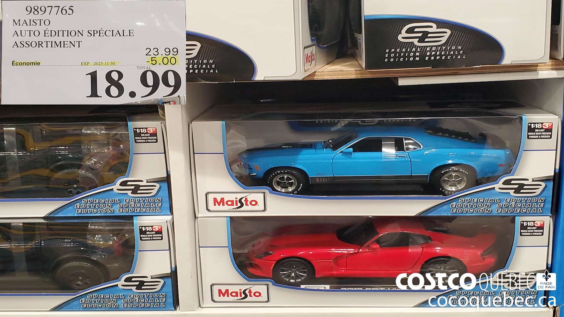 9897765 MAISTO AUTO EDITION SPECIALE ECHELLE 1:18 ($5.00 INSTANT SAVINGS EXPIRES ON 2025-11-30) $18.99