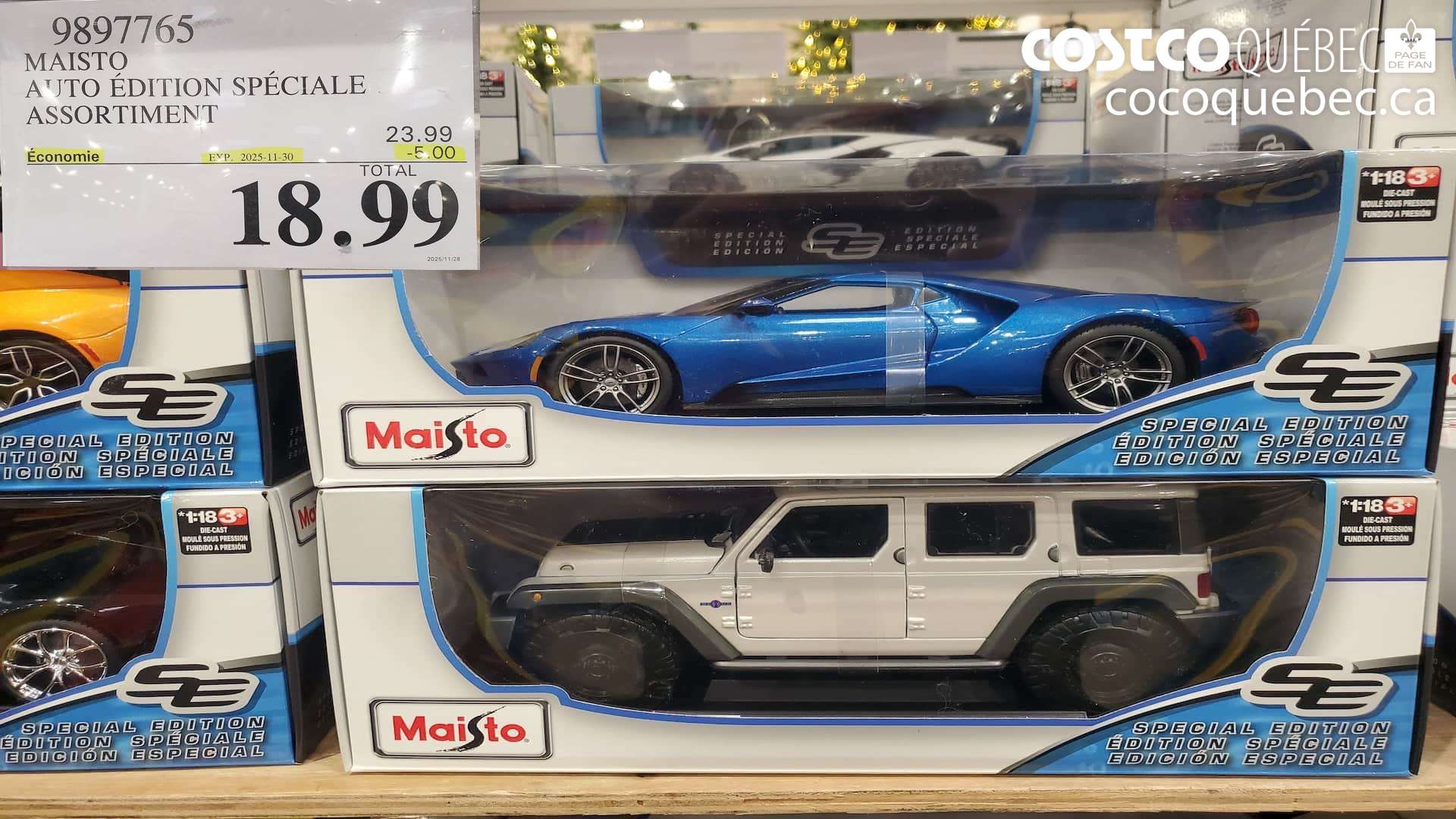 9897765 MAISTO AUTO EDITION SPECIALE ECHELLE 1:18 ($5.00 INSTANT SAVINGS EXPIRES ON 2025-11-30) $18.99