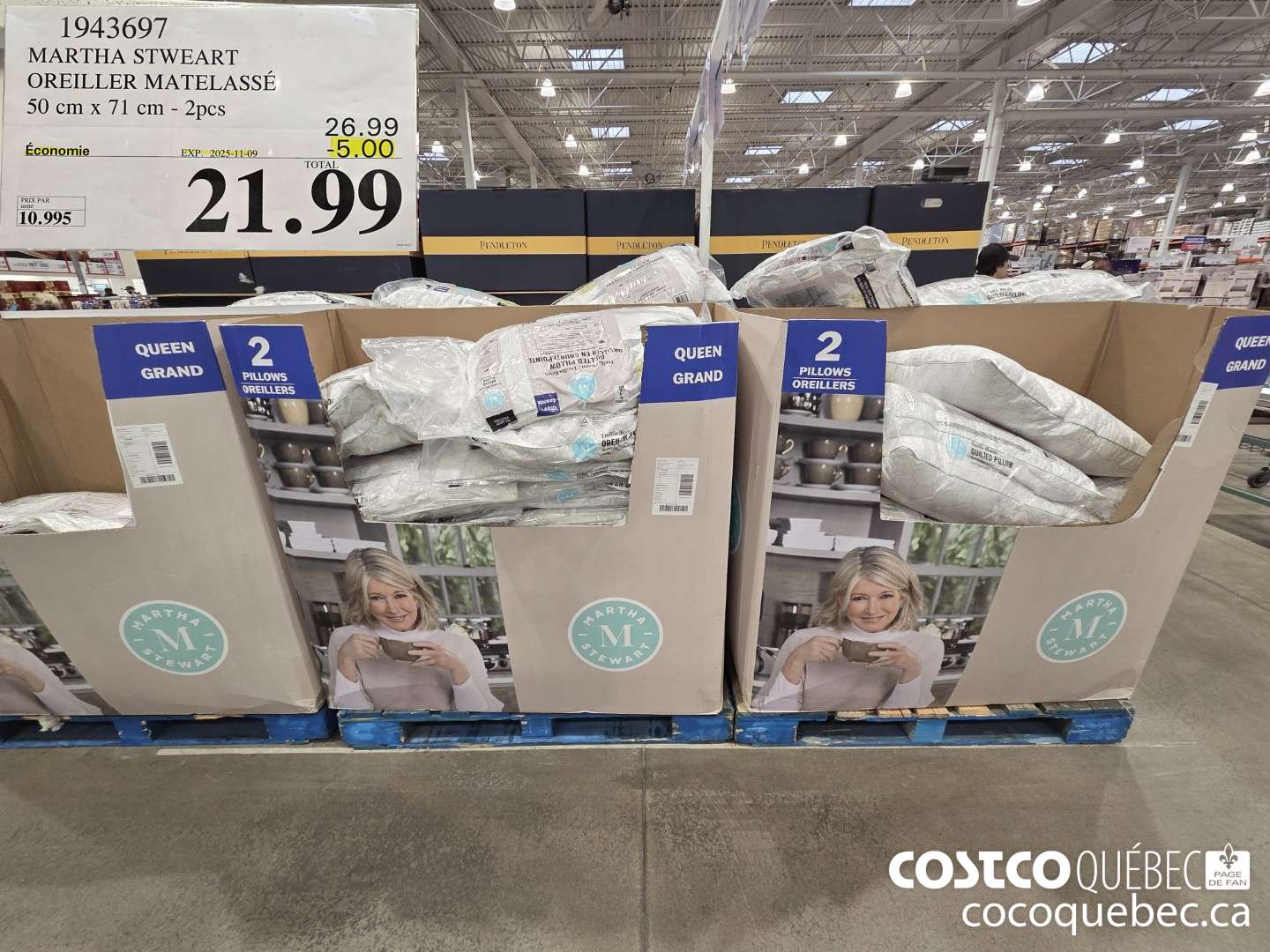 1943697 MARTHA STEWART OREILLER MATELASSE 50 CM X 71 CM 2PC ($5.00 INSTANT SAVINGS EXPIRES ON 2025-11-09) $21.99