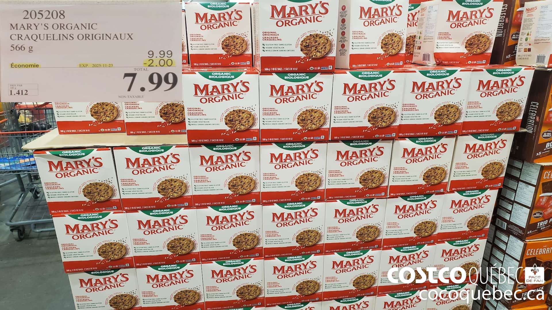 205208 MARY'S ORGANIC CRAQUELINS ORGINAUX 566G ($2.00 INSTANT SAVINGS EXPIRES ON 2025-11-23) $7.99