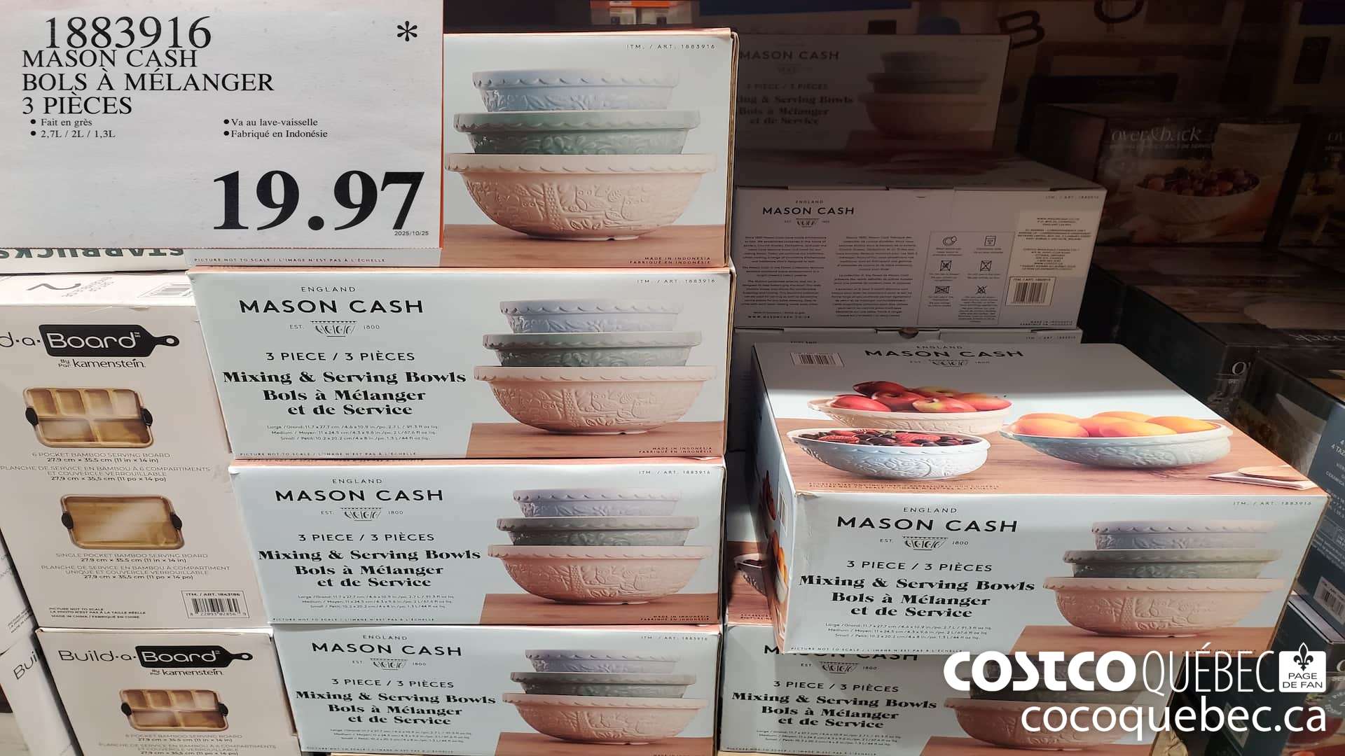 1883916 MASON CASH BOLS A MELANGER 3 PIECES $19.97