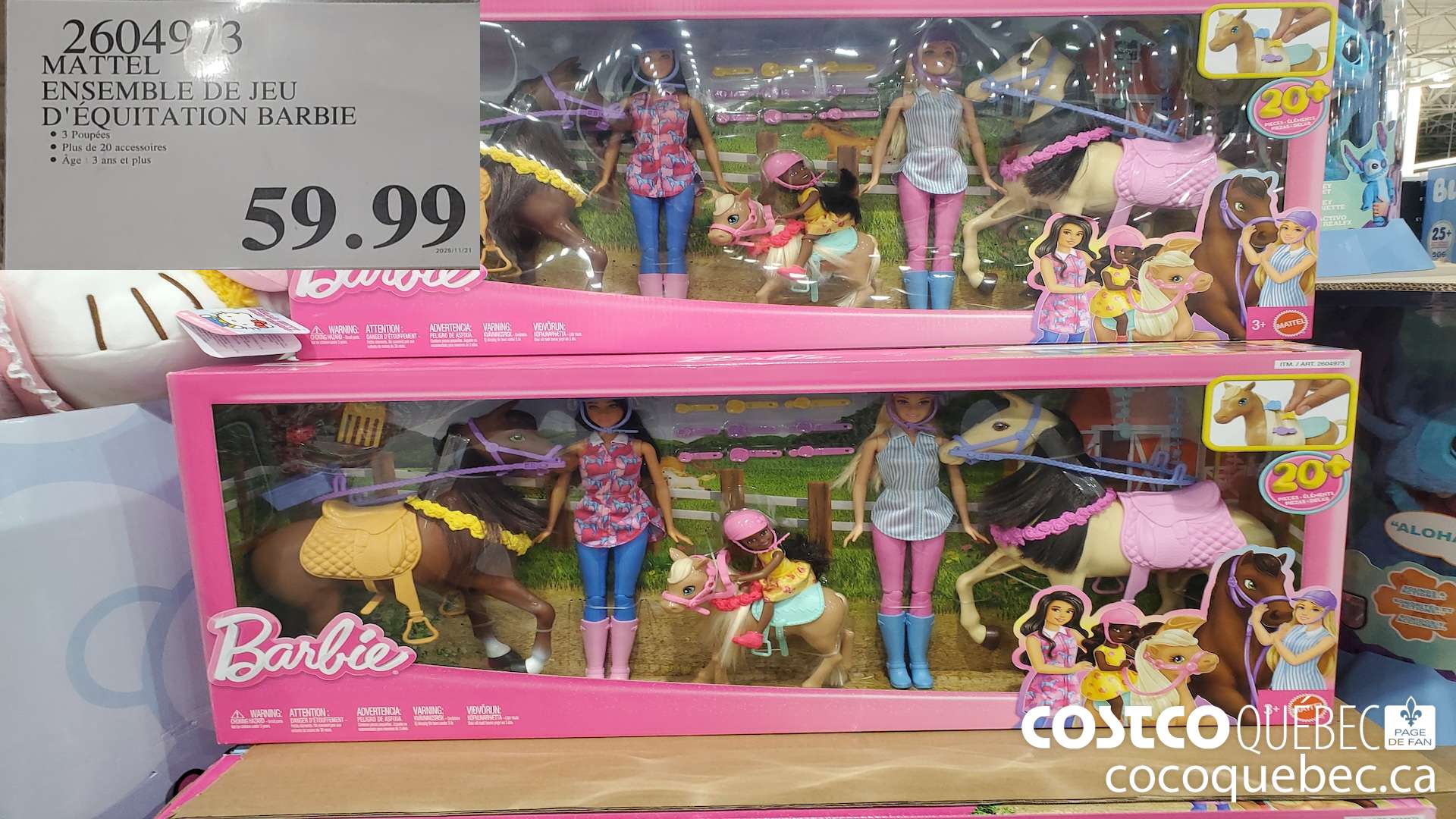 2604973 MATTEL ENSEMBLE DE JEU D'EQUITATION BARBIE  $59.99