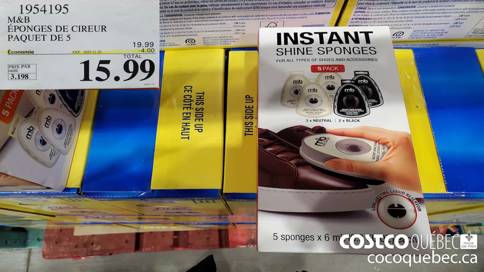 1954195 M&B EPONGES DE CIREUR PAQUET DE 5 ($4.00 INSTANT SAVINGS EXPIRES ON 2025-11-30) $15.99