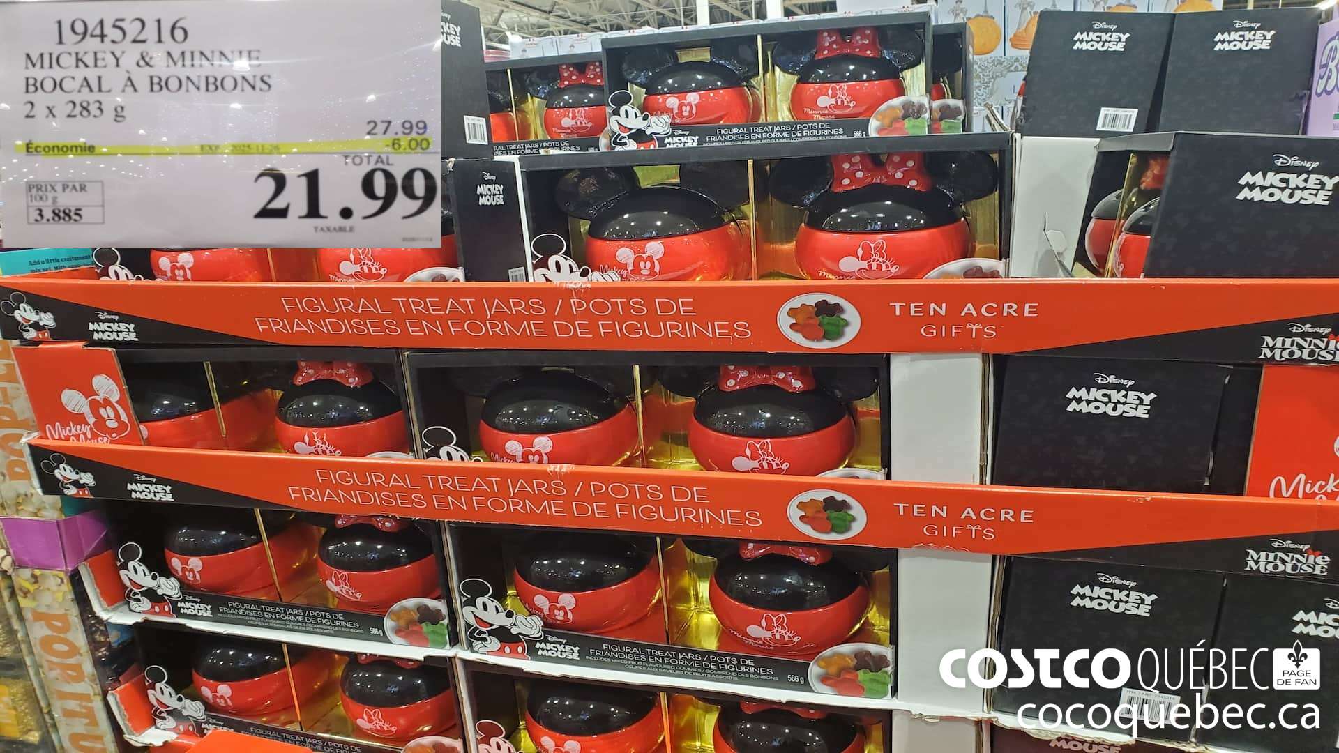 1945216 MICKEY & MINNIE BOCAL A BONBONS  ($6.00 INSTANT SAVINGS EXPIRES ON 2025-11-26) $21.99