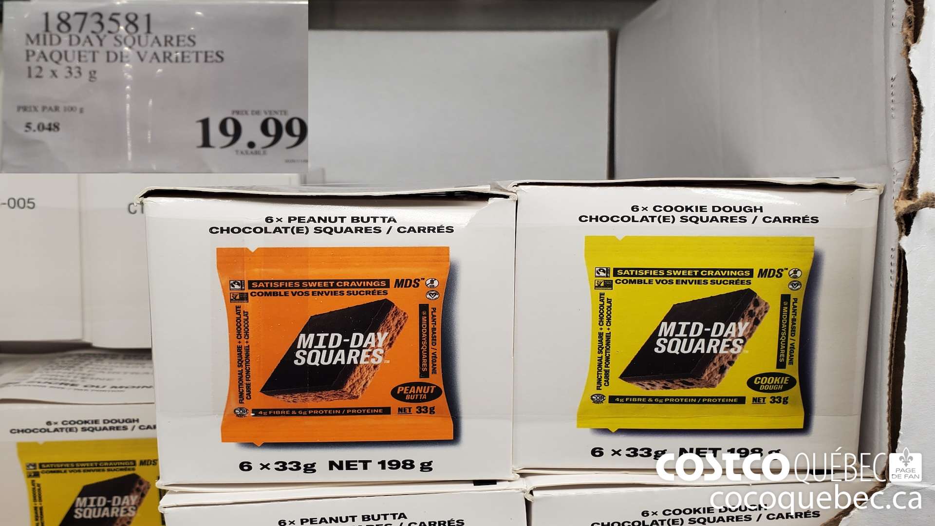 1873581 MID DAY SQUARES PAQUET DE VARIETES 12x 33G  $19.99