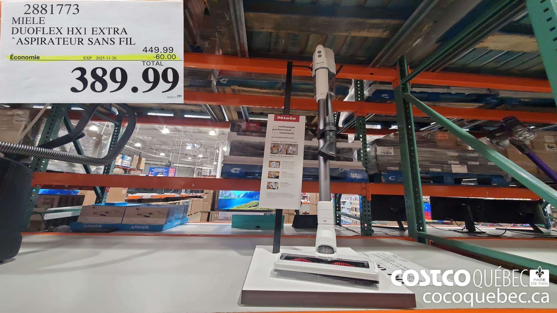 2881773 MIELE DUOFLEX HX1 EXTRA ASPIRATEUR SANS FIL ($60.00 INSTANT SAVINGS EXPIRES ON 2025-11-26) $389.99