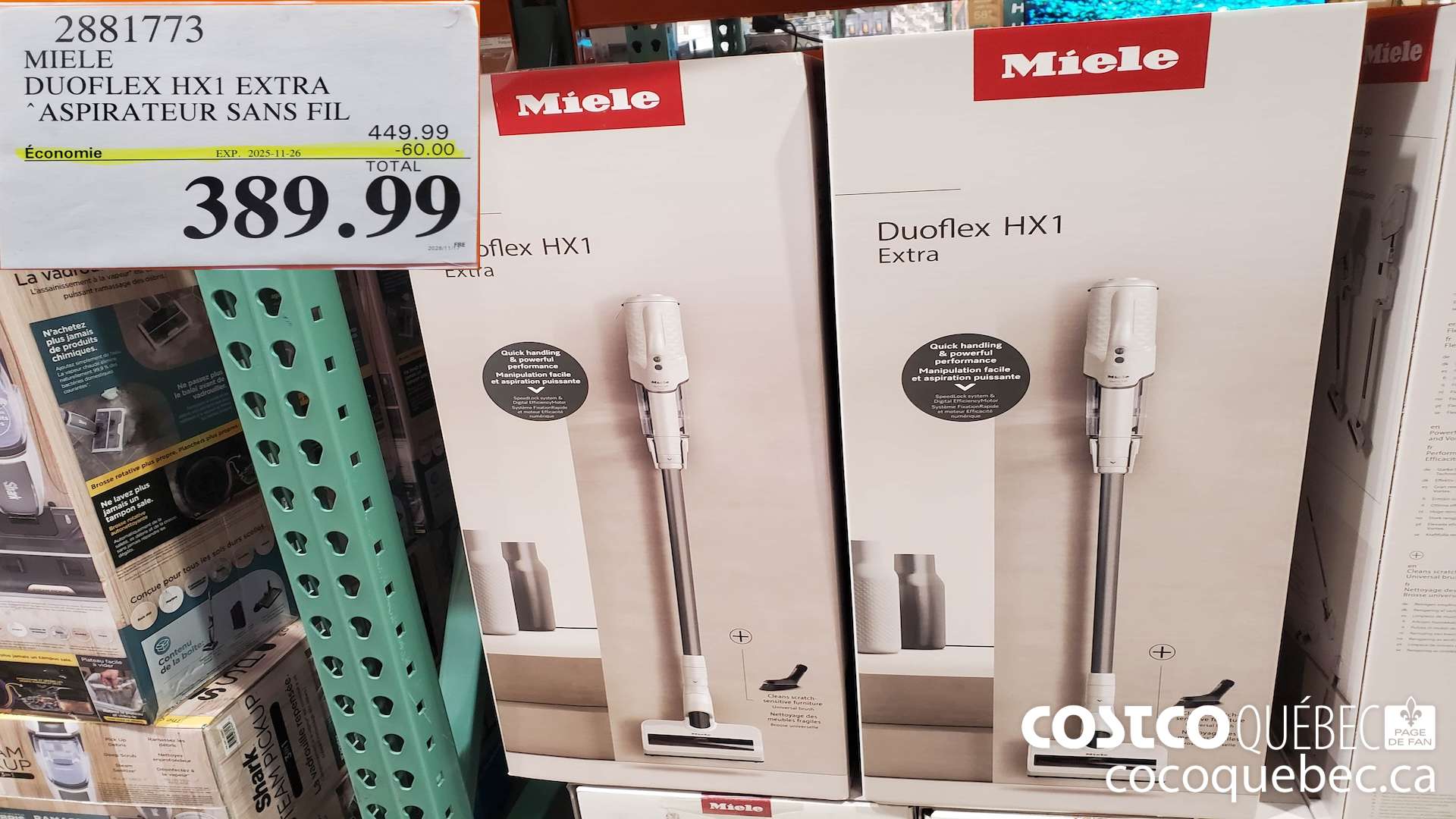 2881773 MIELE DUOFLEX HX1 EXTRA ASPIRATEUR SANS FIL ($60.00 INSTANT SAVINGS EXPIRES ON 2025-11-26) $389.99