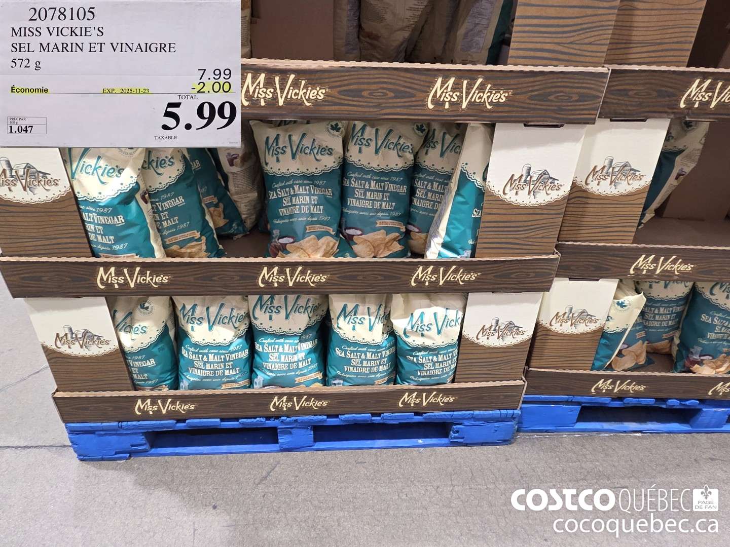 2078105 MISS VICKIES SEL MARIN ET VINAIGRE 572G ($2.00 INSTANT SAVINGS EXPIRES ON 2025-11-23) $5.99