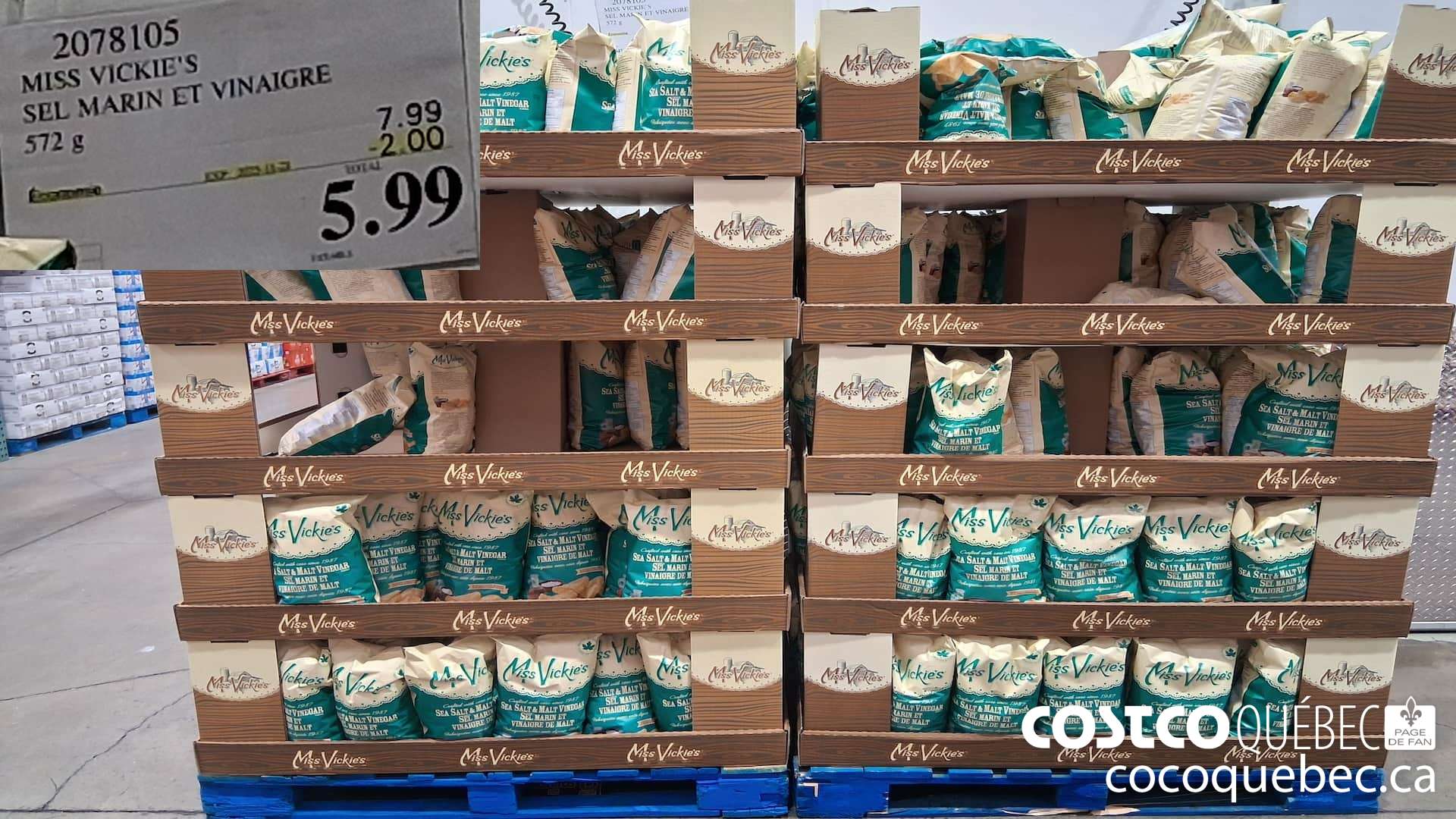 2078105 MISS VICKIES SEL MARIN ET VINAIGRE 572G ($2.00 INSTANT SAVINGS EXPIRES ON 2025-11-23) $5.99