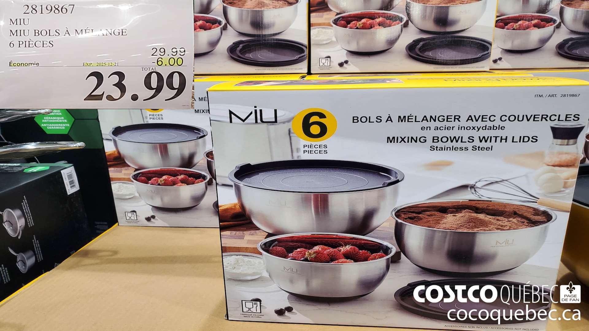 2819867 MIU MIU BOLS A MELANGE 6 PIECES  ($6.00 INSTANT SAVINGS EXPIRES ON 2025-12-21) $23.99