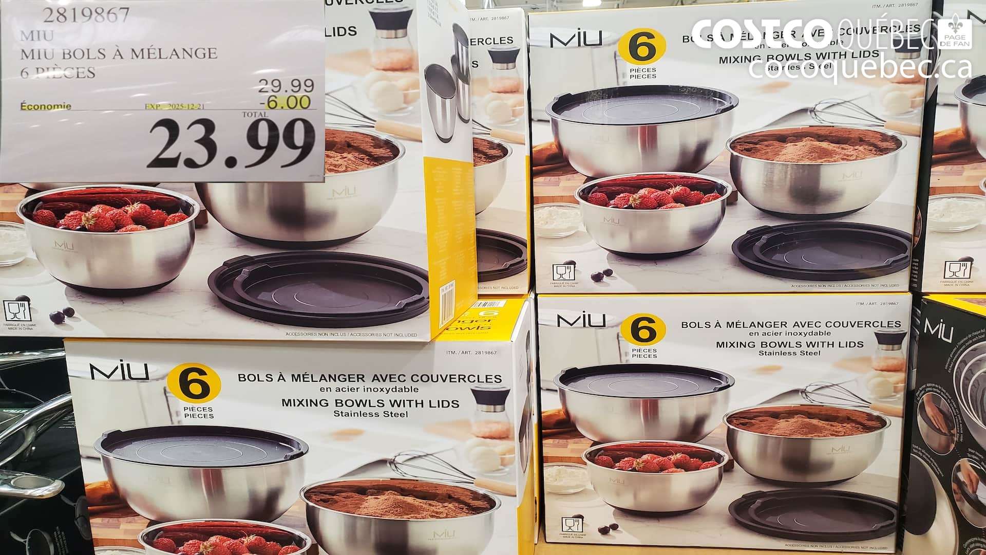 2819867 MIU MIU BOLS A MELANGE 6 PIECES  ($6.00 INSTANT SAVINGS EXPIRES ON 2025-12-21) $23.99