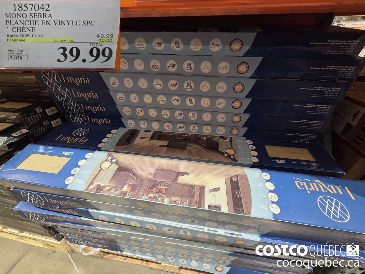 1857042 MONO SERRA PLANCHE EN VINYLE SPC CHENE  ($10.00 INSTANT SAVINGS EXPIRES ON 2025-11-16) $39.99