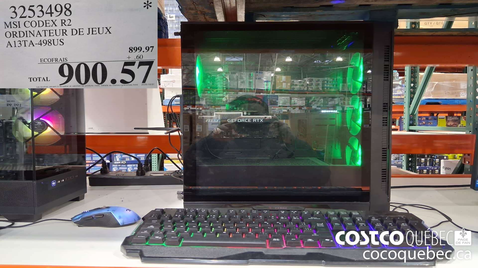 3253498 MSI CODEX R2 ORDINATEUR DE JEUX A13TA-498US $900.57