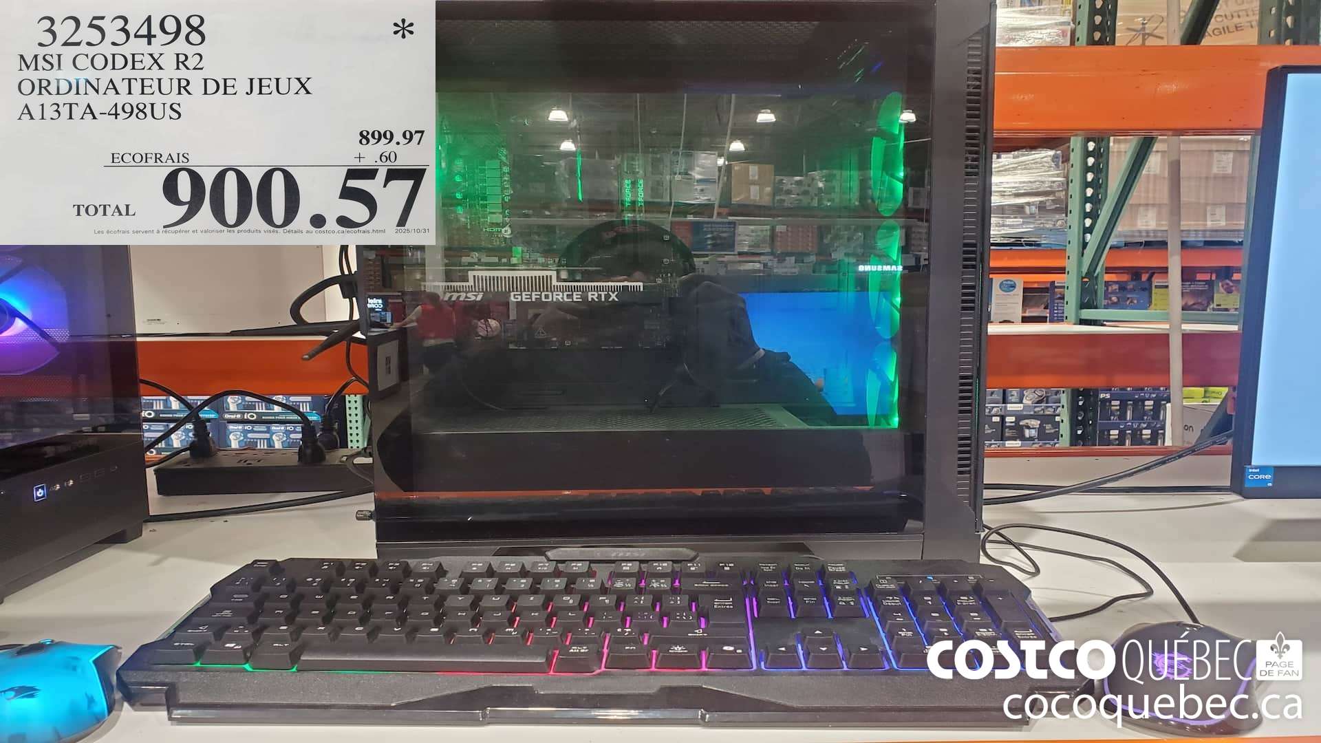 3253498 MSI CODEX R2 ORDINATEUR DE JEUX A13TA-498US $900.57