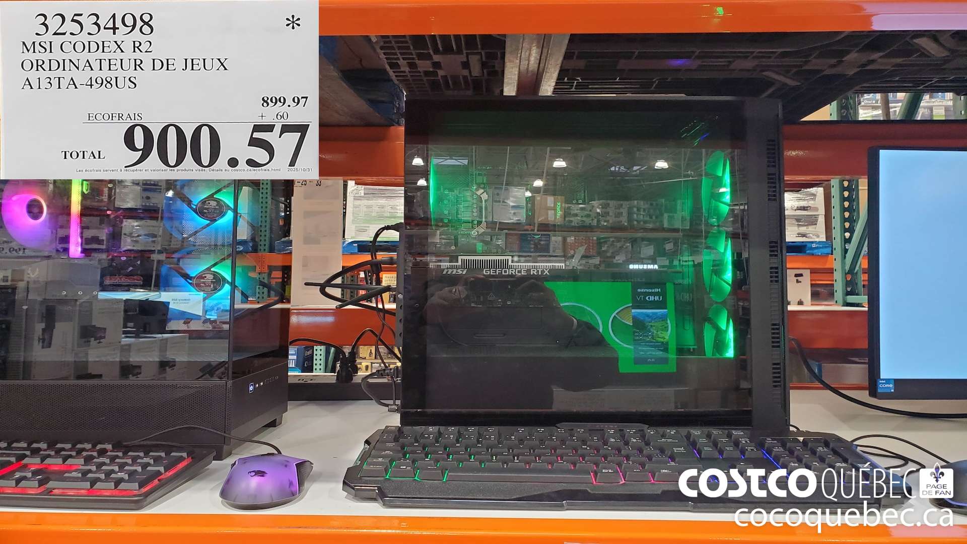 3253498 MSI CODEX R2 ORDINATEUR DE JEUX A13TA-498US $900.57