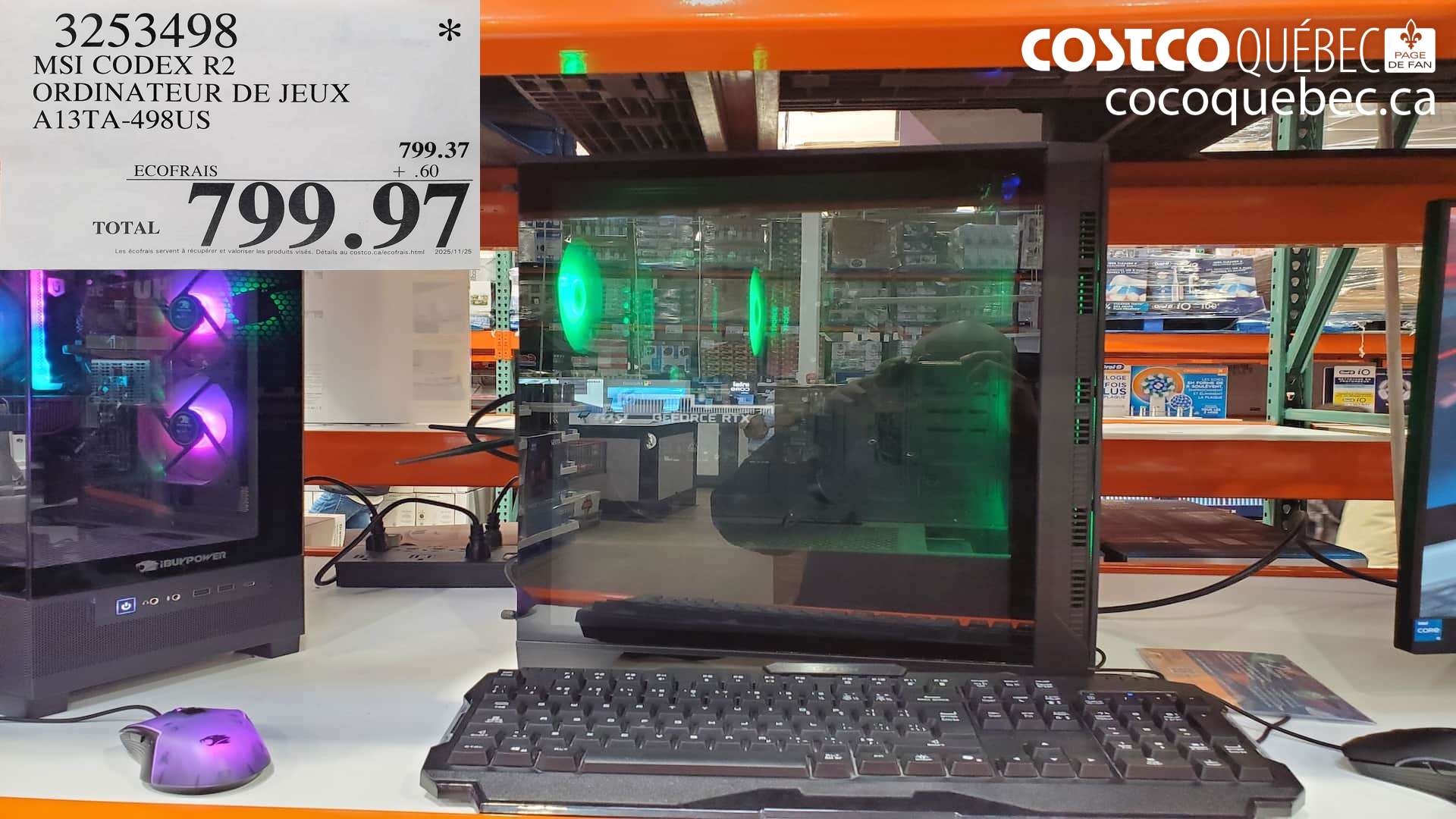 3253498 MSI CODEX R2 ORDINATEUR DE JEUX A13TA-498US $799.97