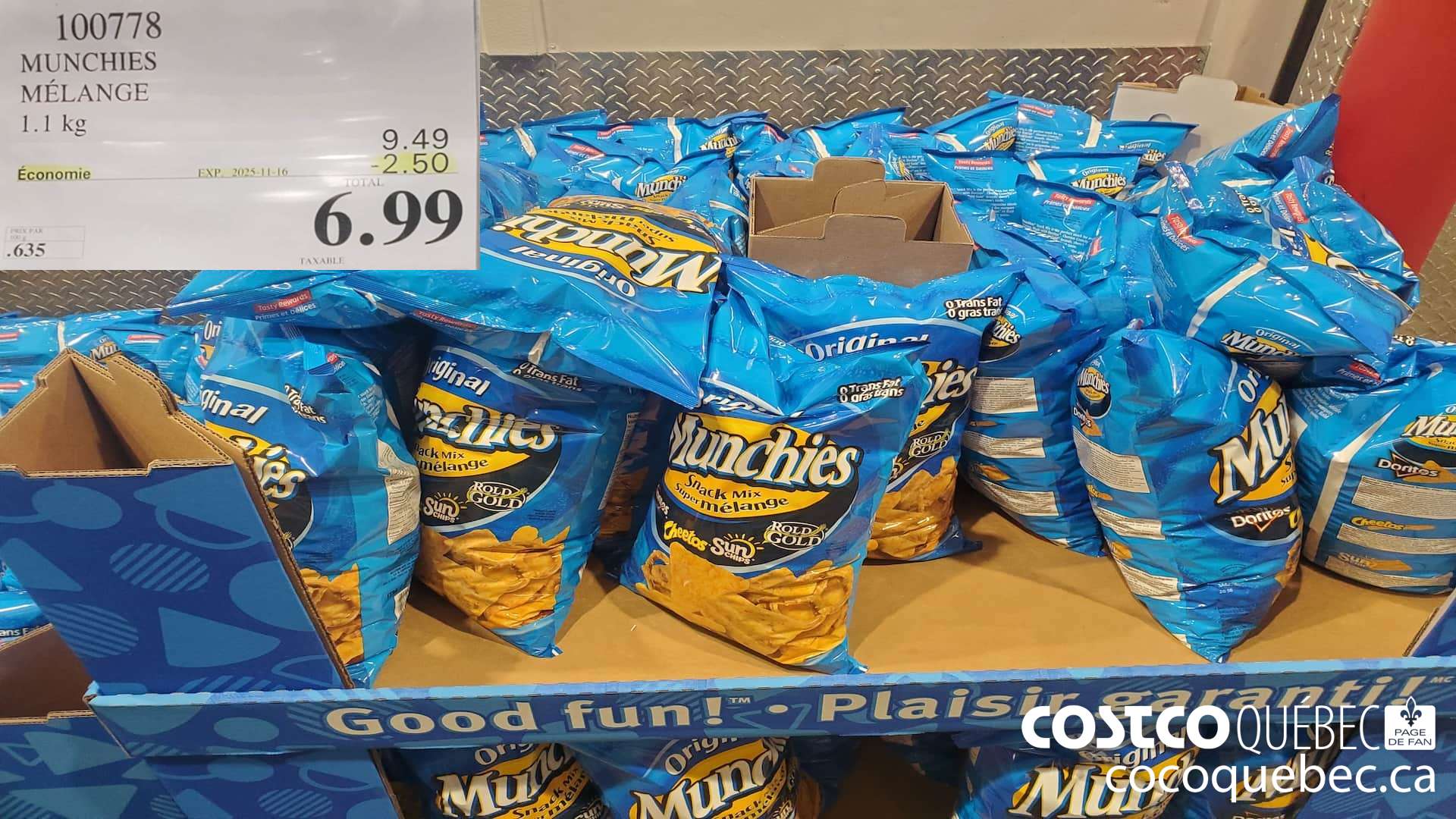 100778 MUNCHIES MELANGE 1.1KG ($2.50 INSTANT SAVINGS EXPIRES ON 2025-11-16) $6.99