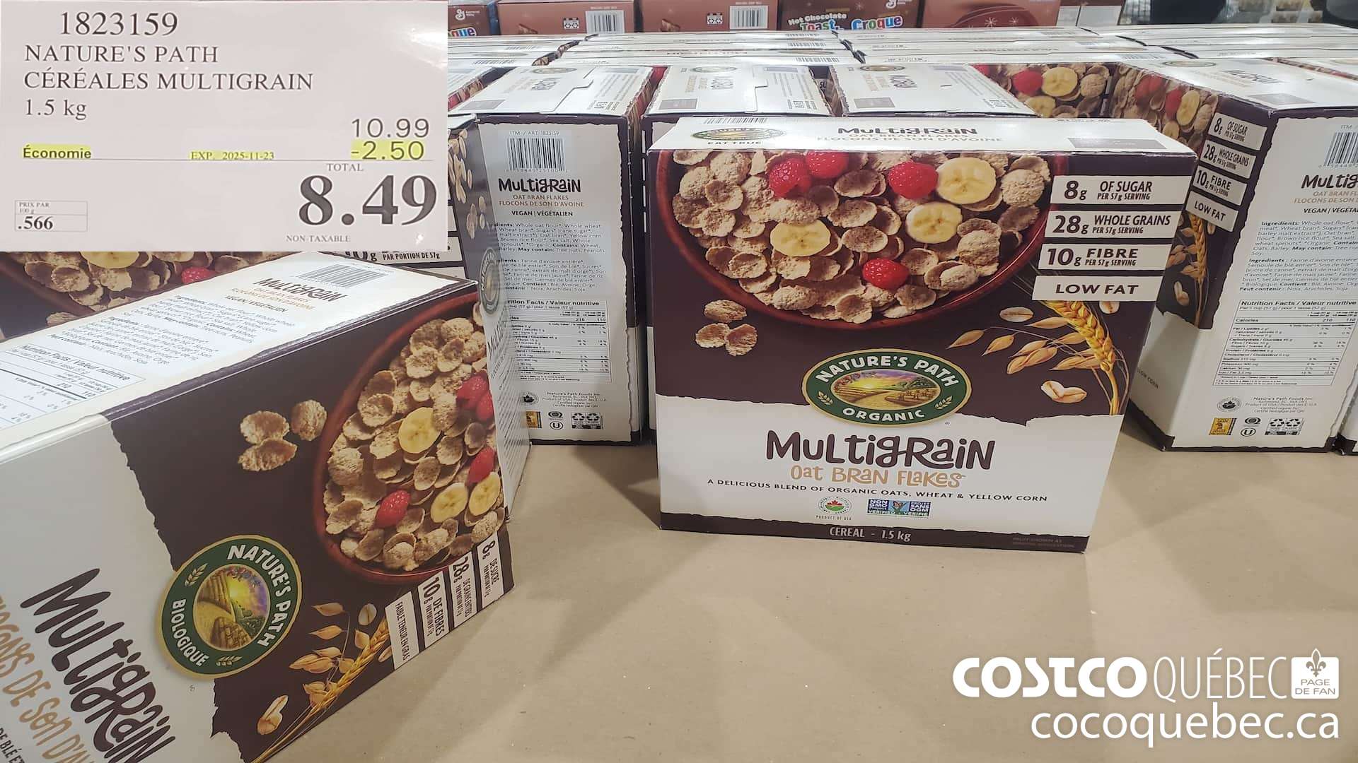 1823159 NATURE'S PATH CEREALES MULTIGRAIN  ($2.50 INSTANT SAVINGS EXPIRES ON 2025-11-23) $8.49