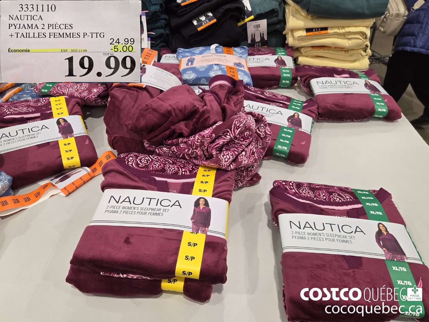 3331110 NAUTICA PYJAMA 2 PIECES TAILLES FEMMES P-TTG ($5.00 INSTANT SAVINGS EXPIRES ON 2025-11-09) $19.99