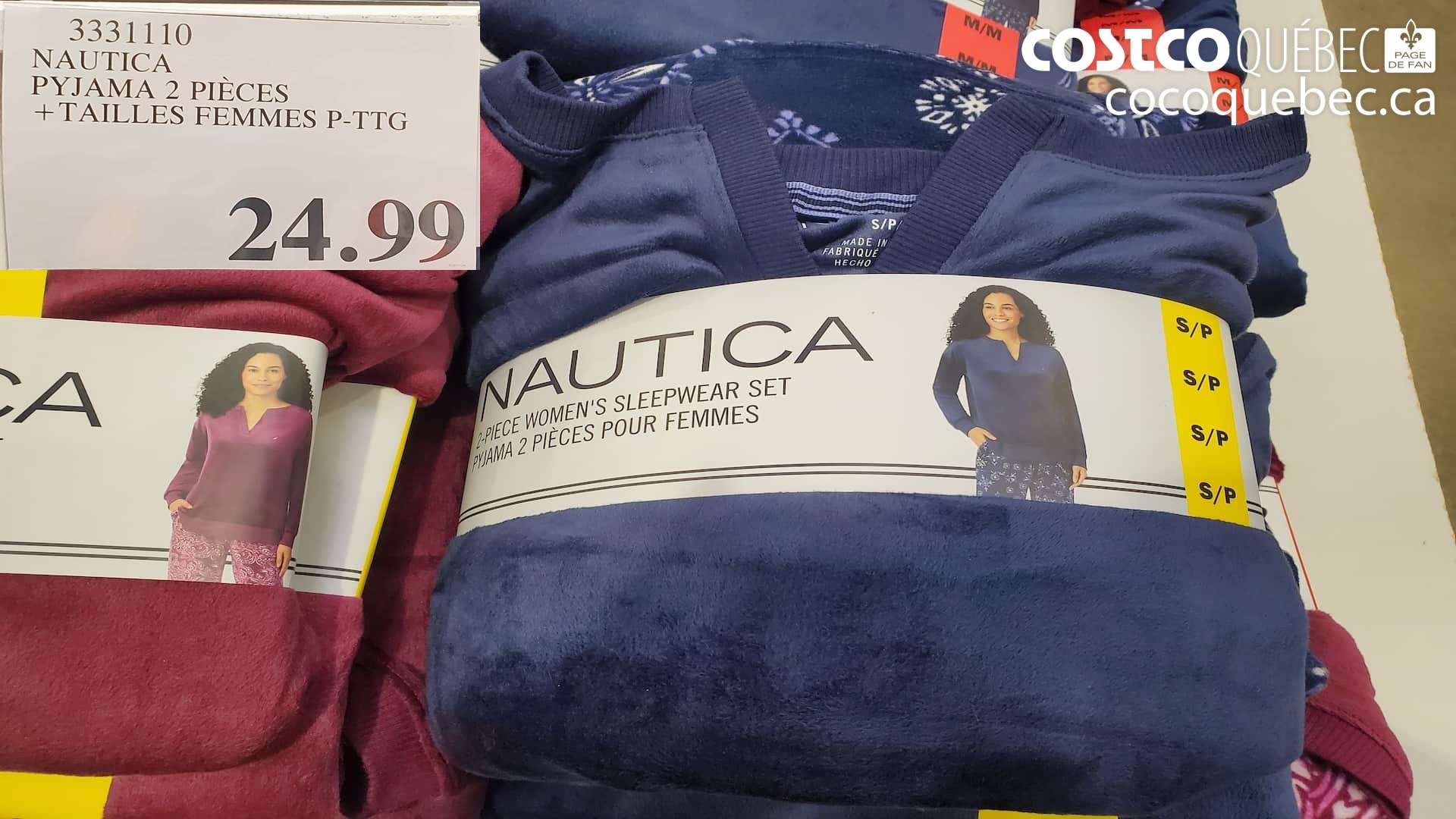 3331110 NAUTICA PYJAMA 2 PIECES TAILLES FEMMES P-TTG $24.99